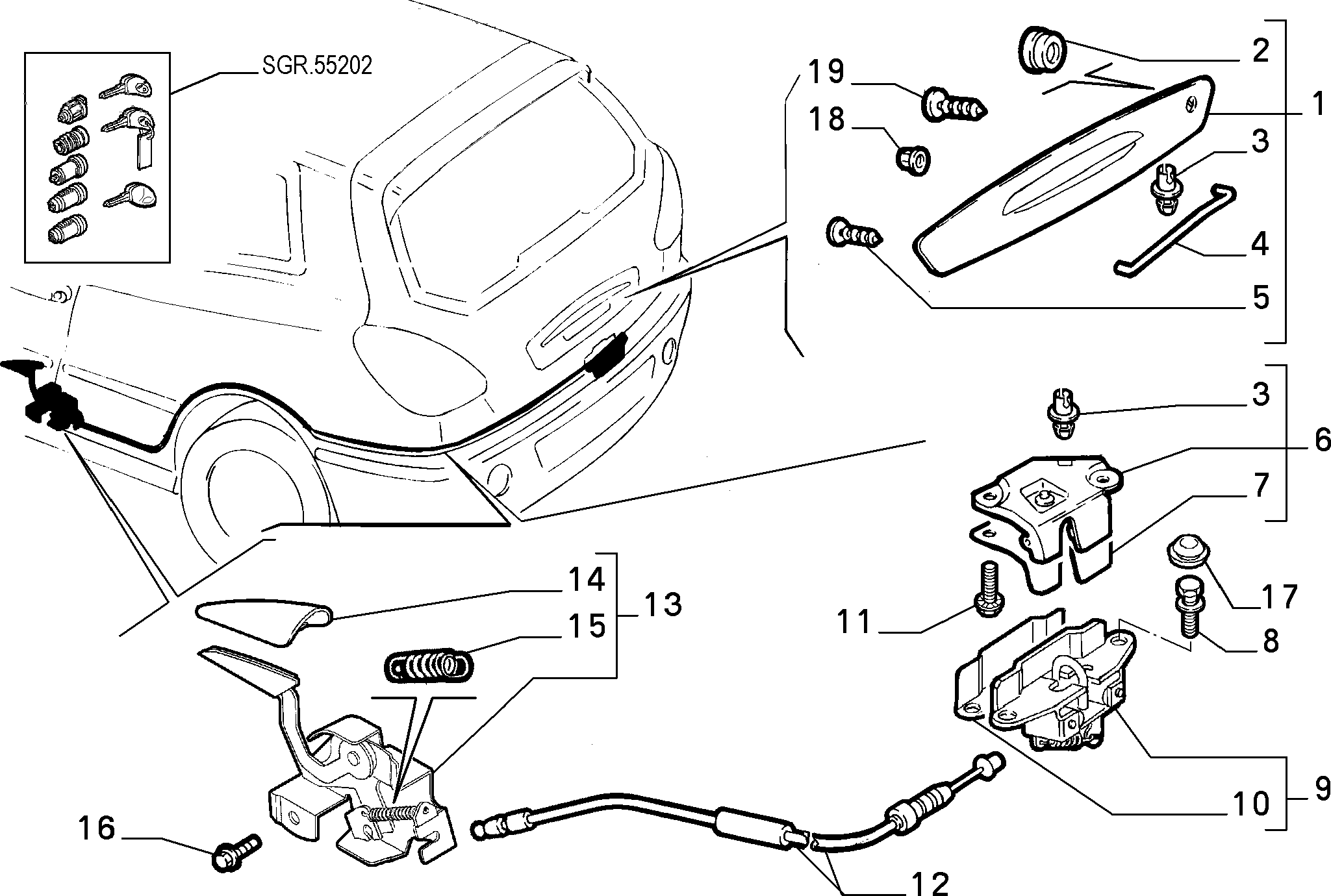 FIAT 7769.751 - Замок задніх дверей autozip.com.ua