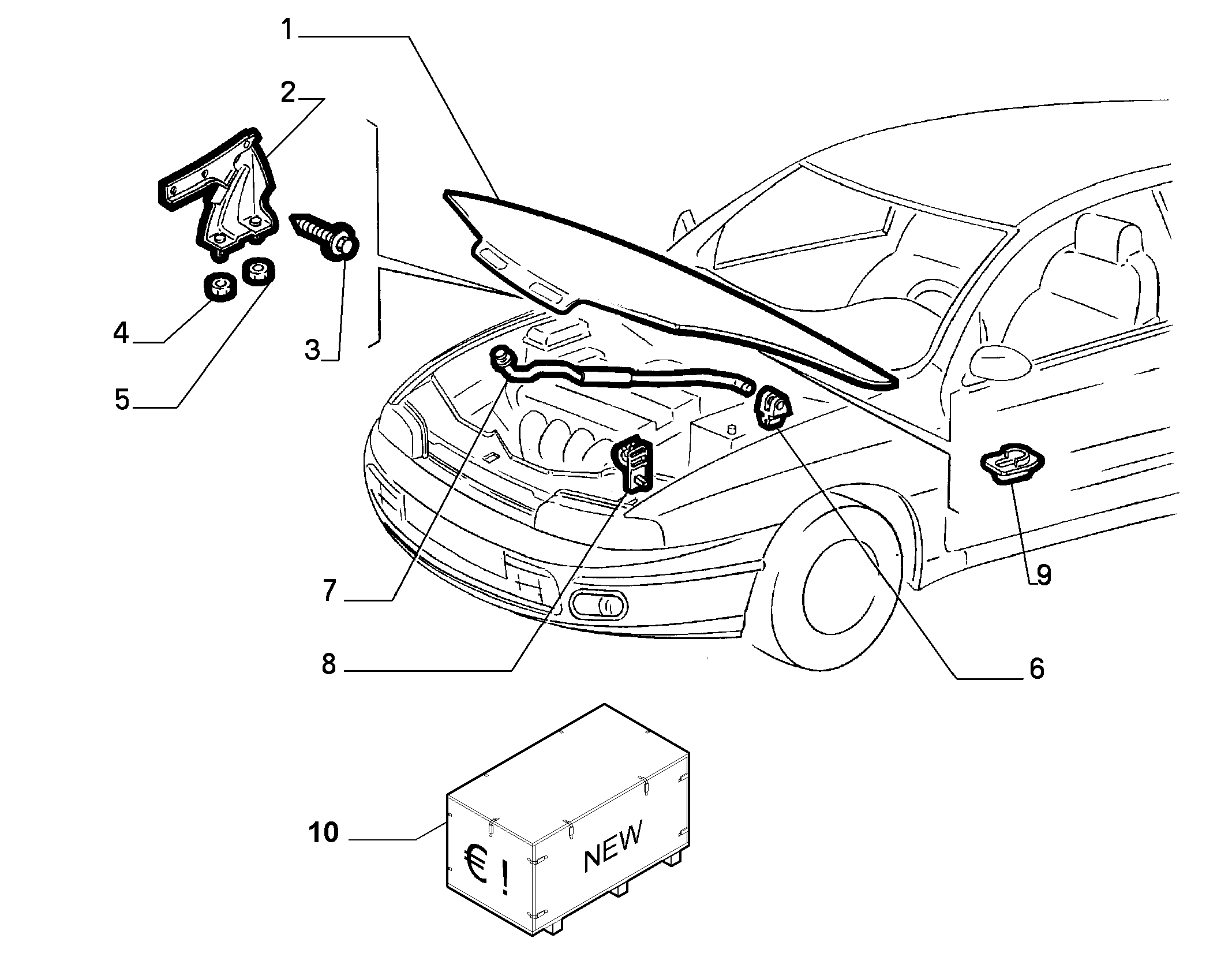 FIAT 46529689 - Капот двигуна autozip.com.ua