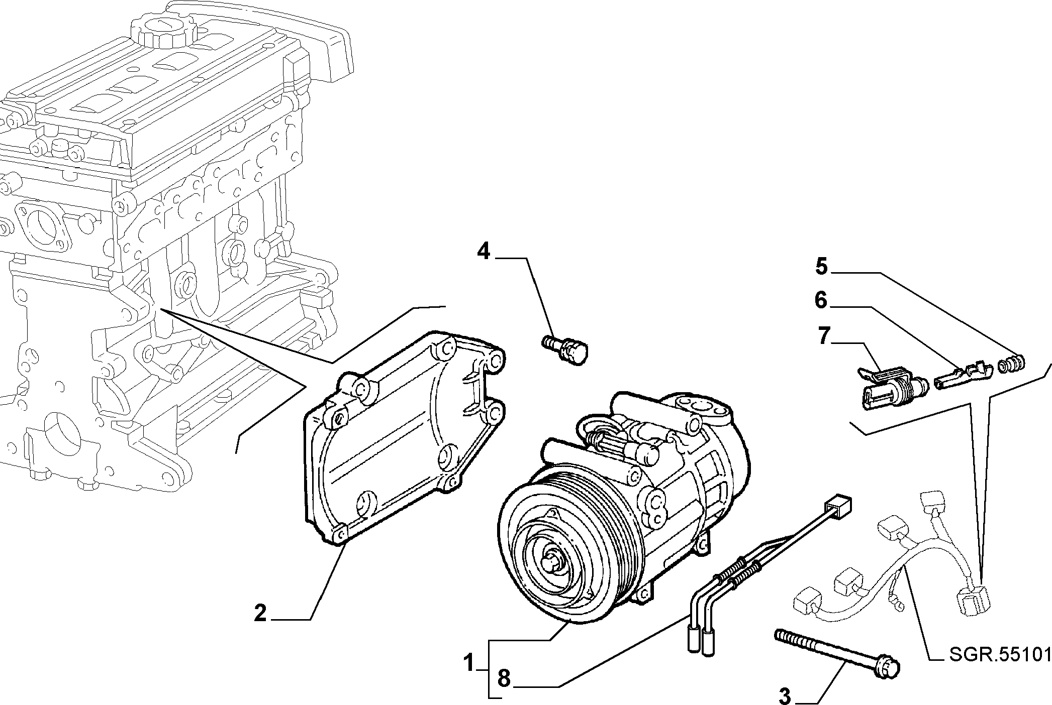 FIAT / LANCIA 46786262 - Компресор, кондиціонер autozip.com.ua