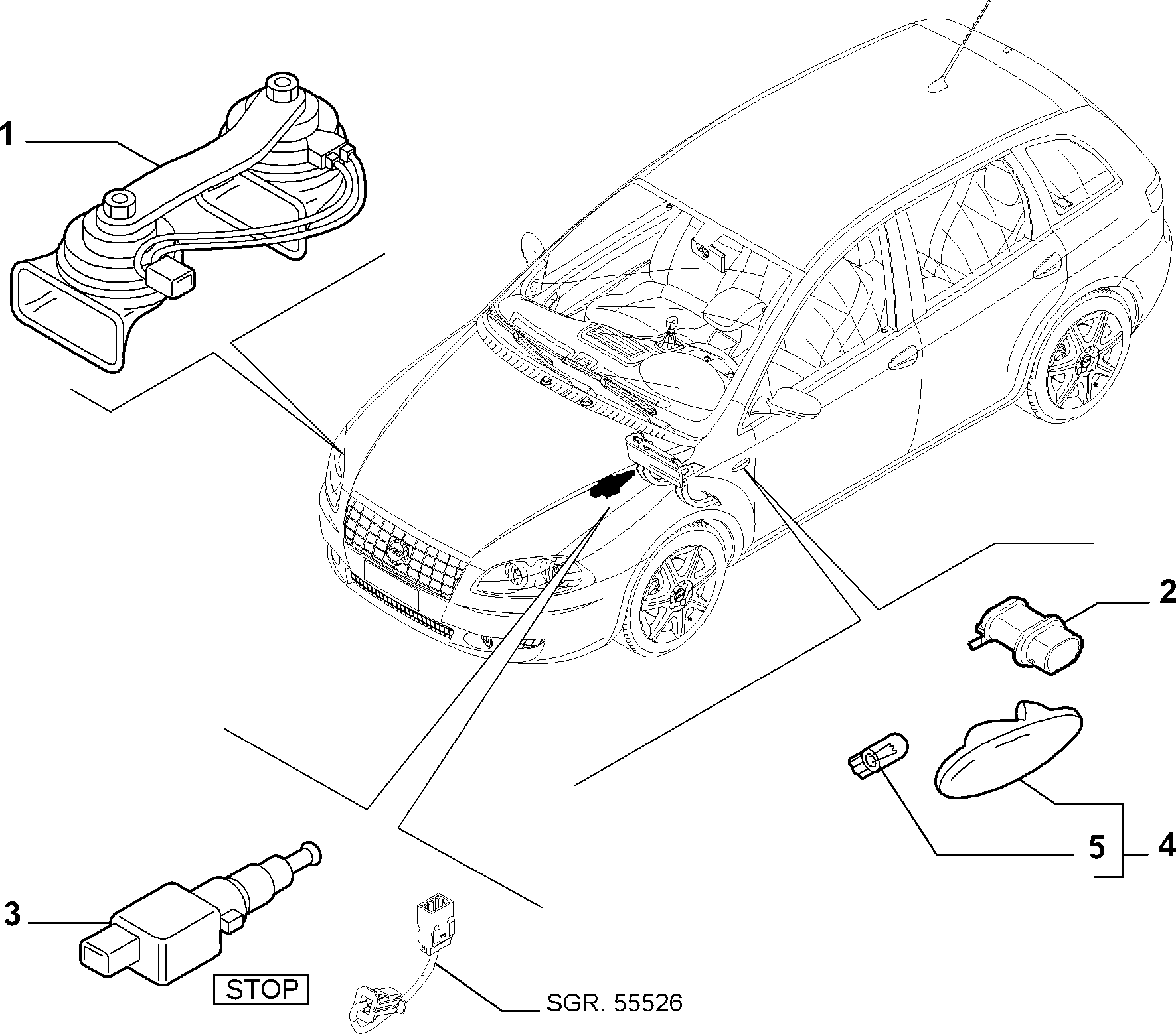 FERRARI 468 4051 0 - Вимикач ліхтаря сигналу гальмування autozip.com.ua