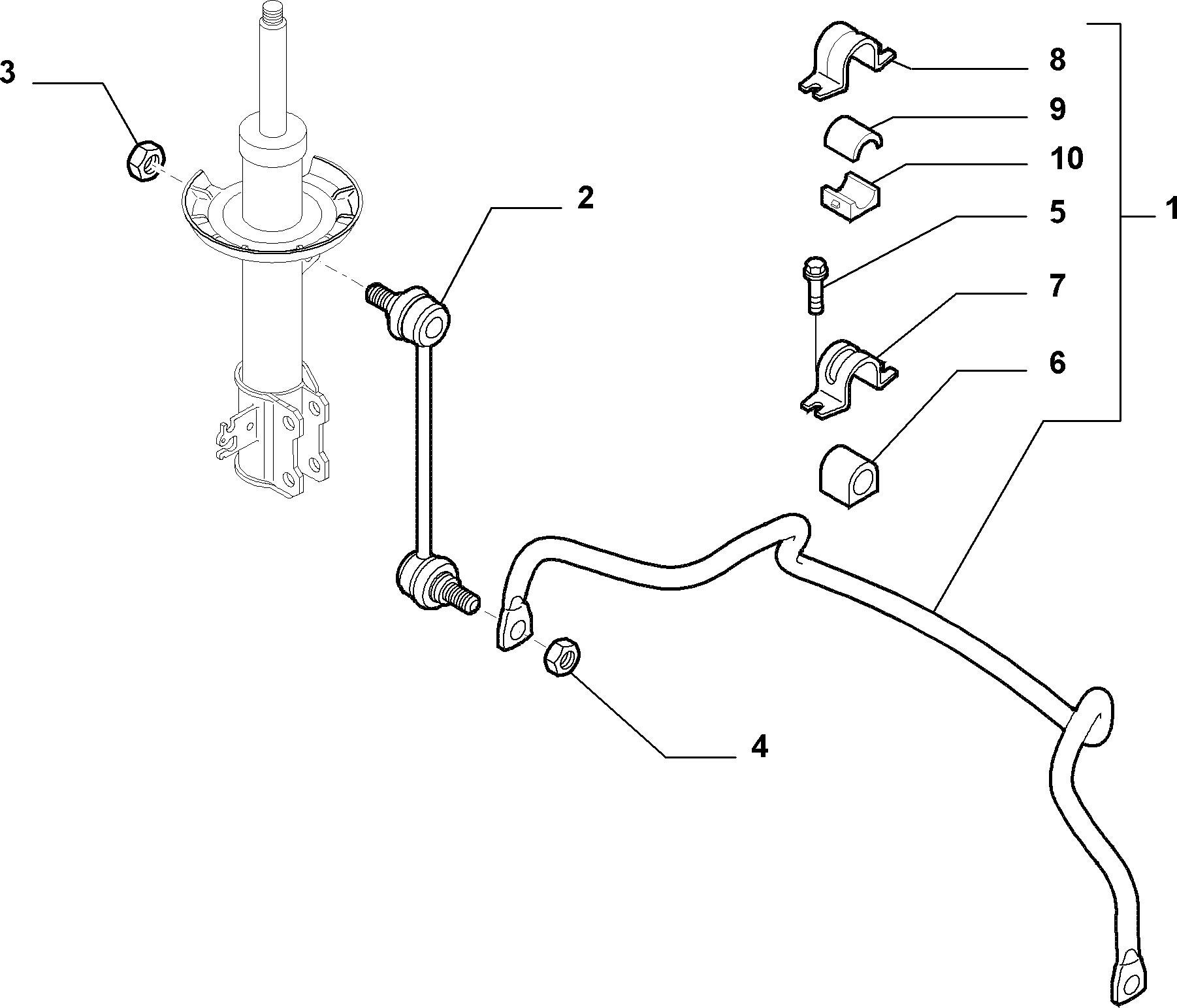 Alfarome/Fiat/Lanci 51803183 - Тяга / стійка, стабілізатор autozip.com.ua