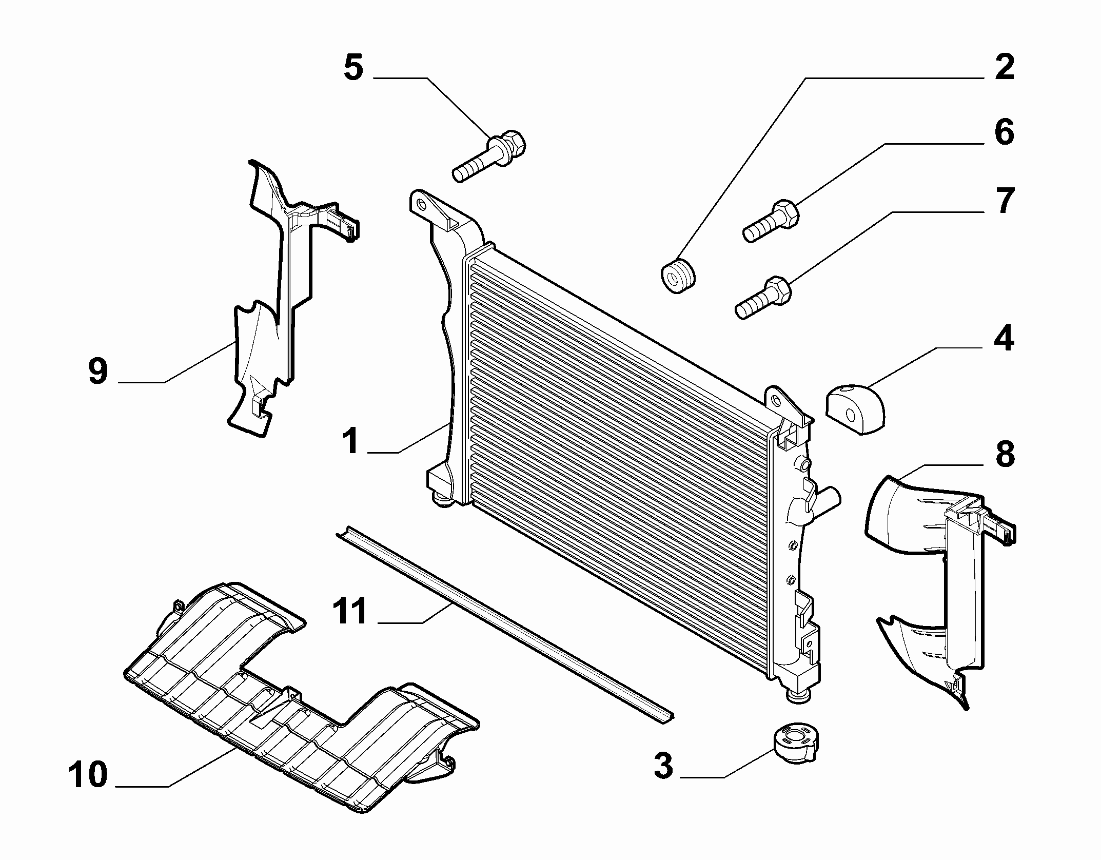 FIAT 51863817 - Радіатор, охолодження двигуна autozip.com.ua