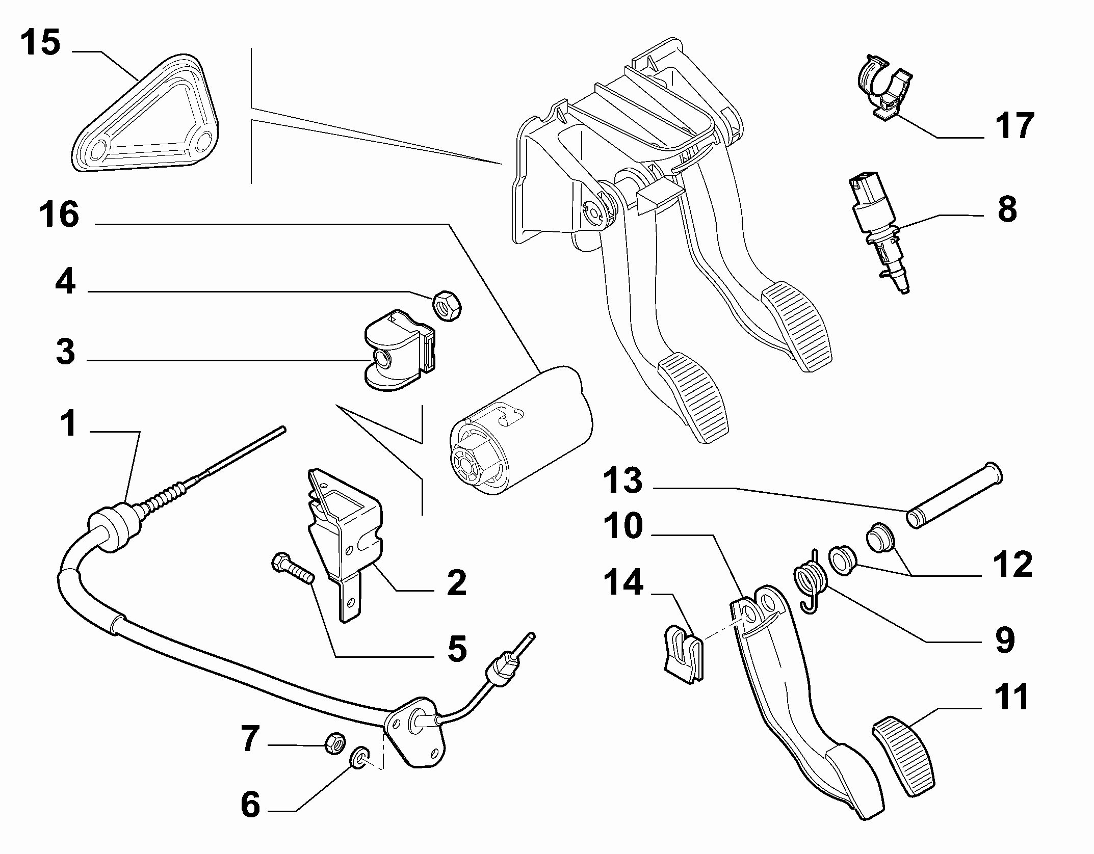 FIAT 55196302 - Трос, управління зчепленням autozip.com.ua