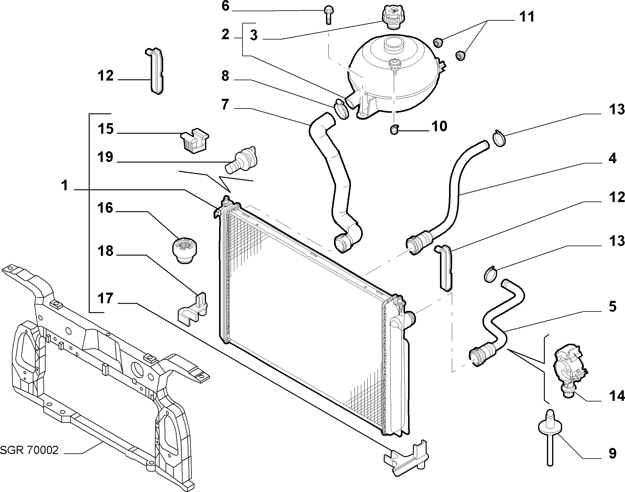 FIAT 71738390 - Радіатор, охолодження двигуна autozip.com.ua