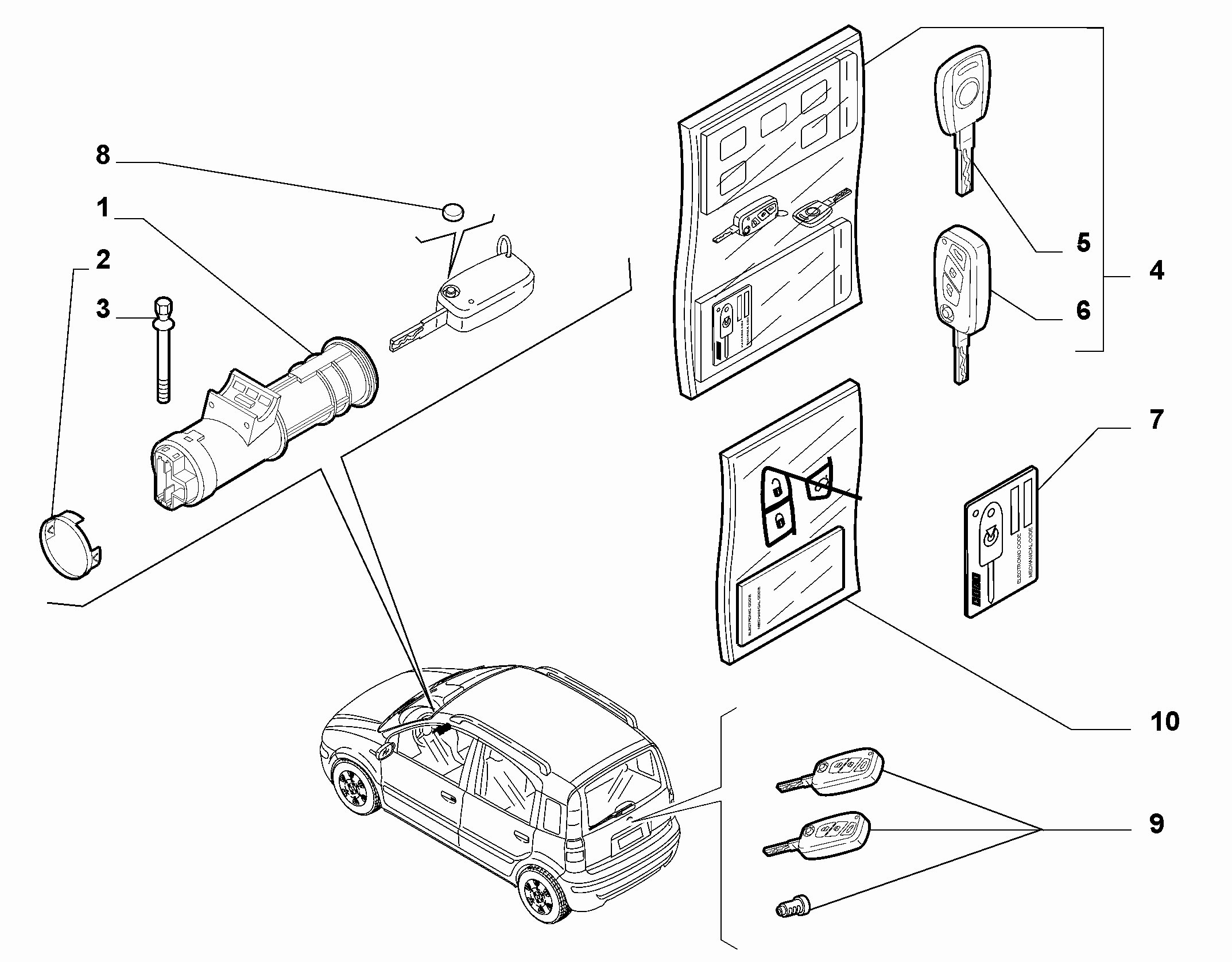 FIAT 7173 6351 - Корпус передавача, центральний замок autozip.com.ua