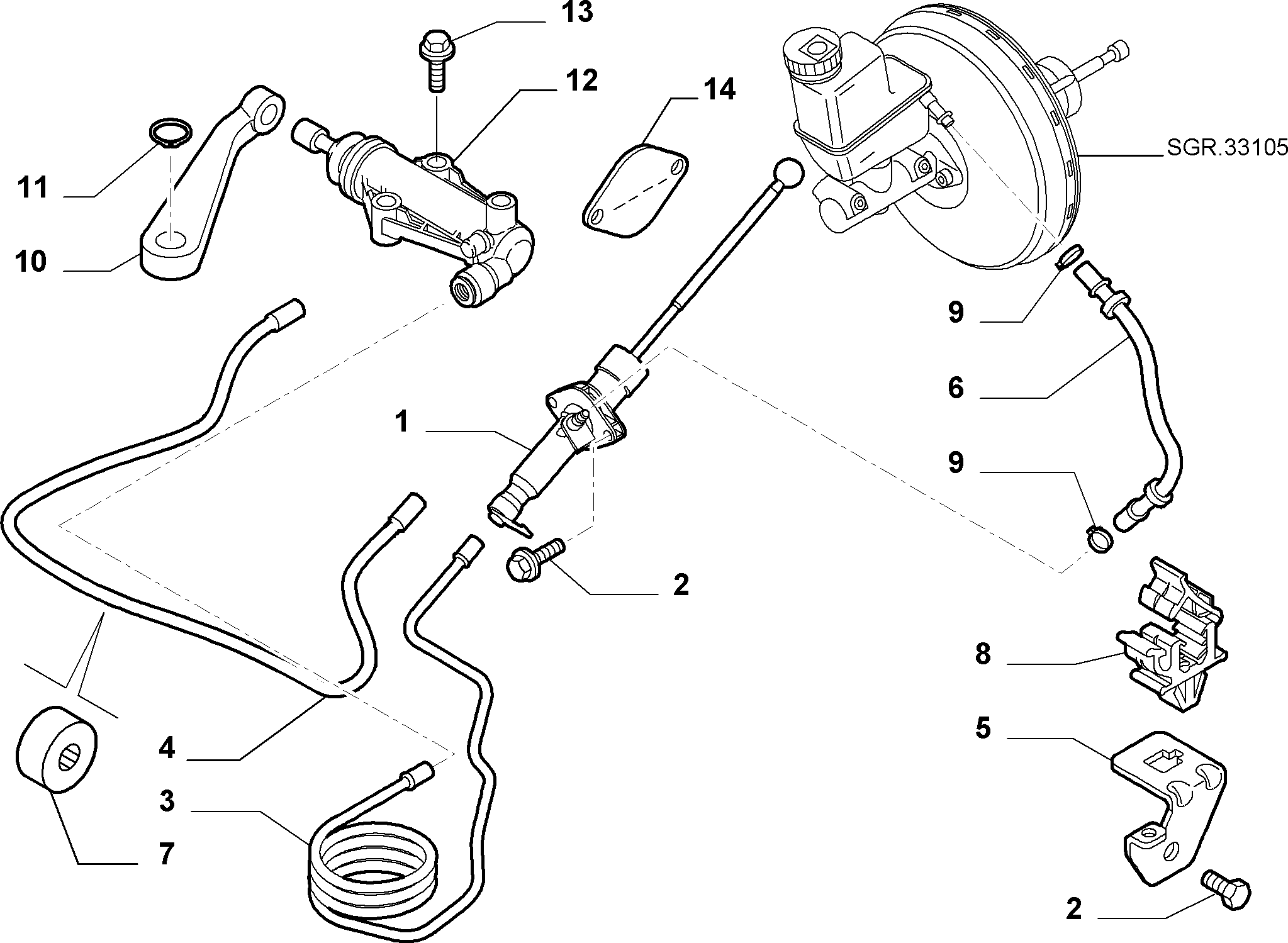 FIAT 55187210 - Головний циліндр, система зчеплення autozip.com.ua