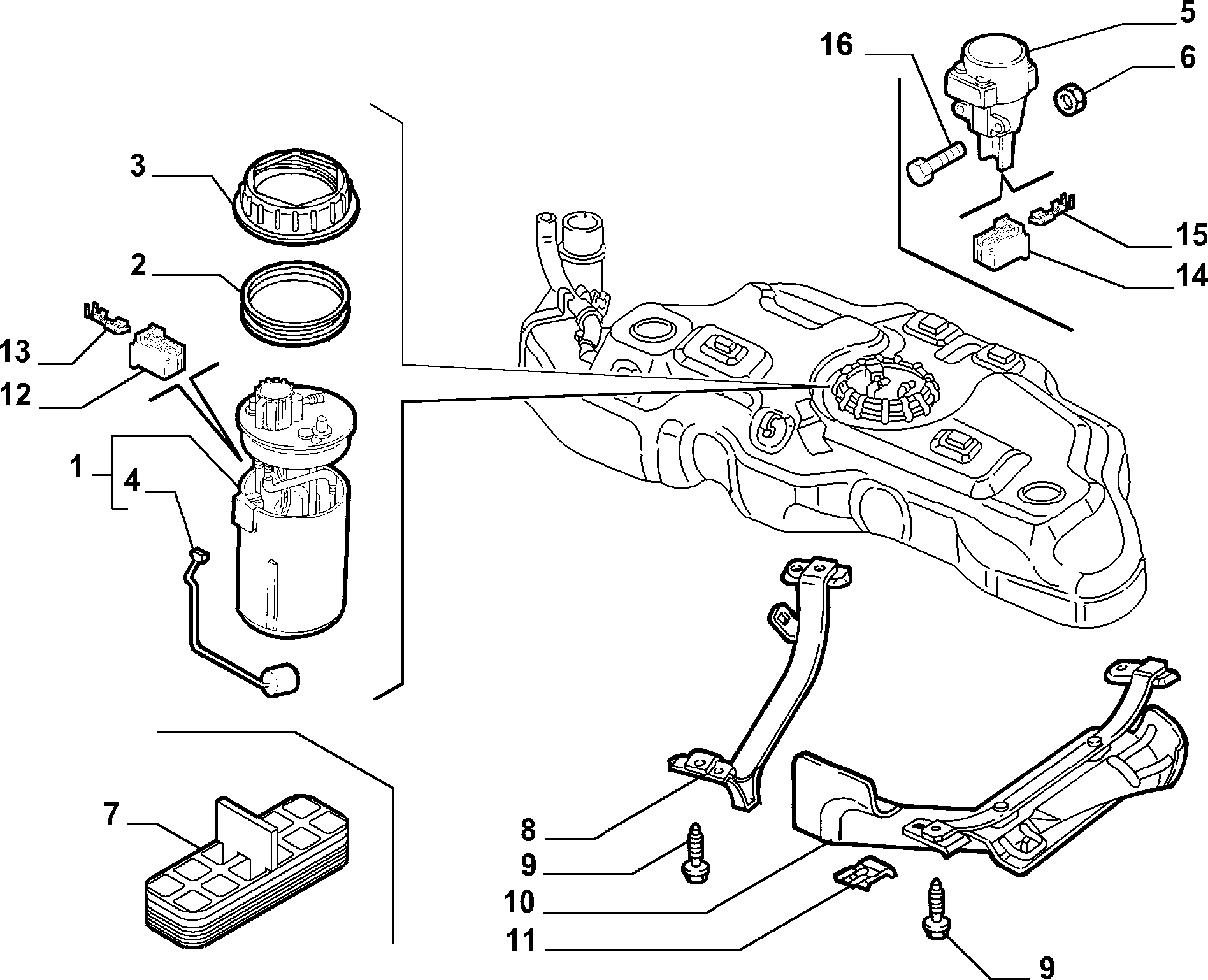 FIAT 517 09 816 - Модуль паливного насоса autozip.com.ua