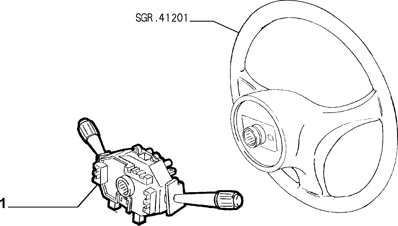 FIAT 735400222 - Вимикач на рульовій колонці autozip.com.ua