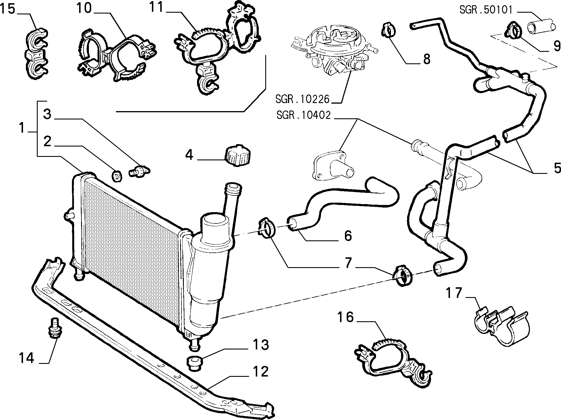 Lancia 46465021 - Радіатор, охолодження двигуна autozip.com.ua