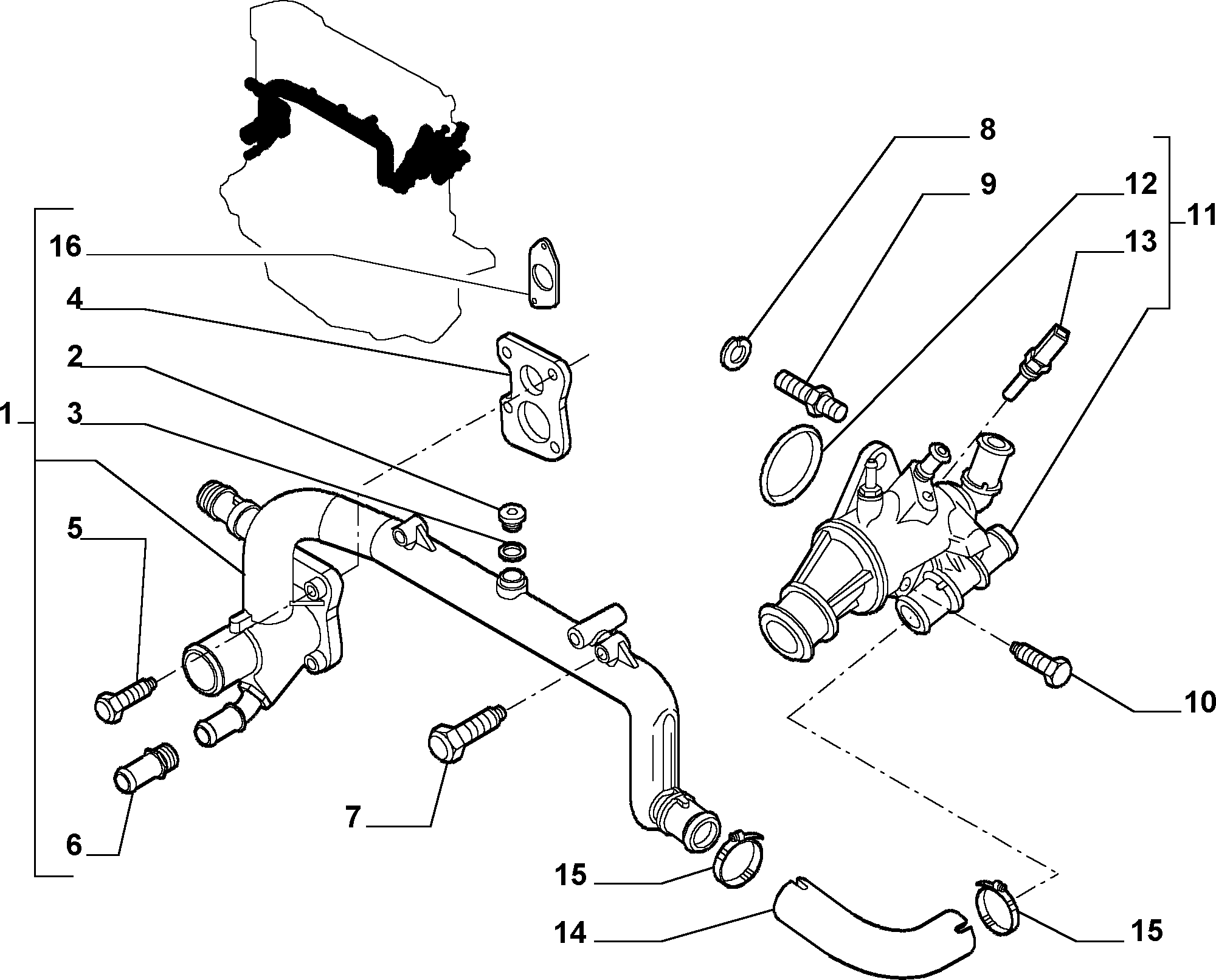 FIAT 46791348 - Шланг радіатора autozip.com.ua