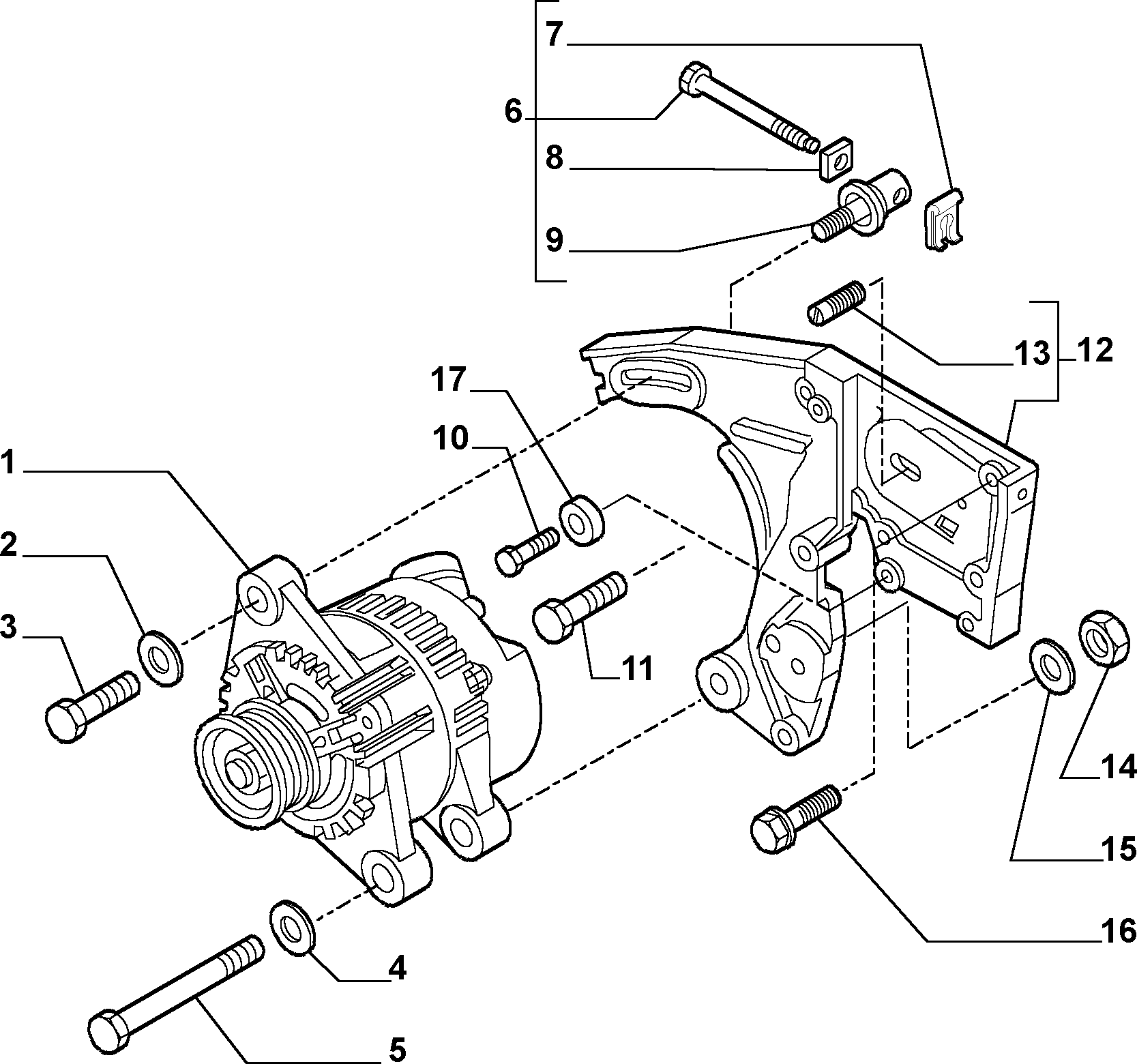 Alfarome/Fiat/Lanci 46782213 - Генератор autozip.com.ua