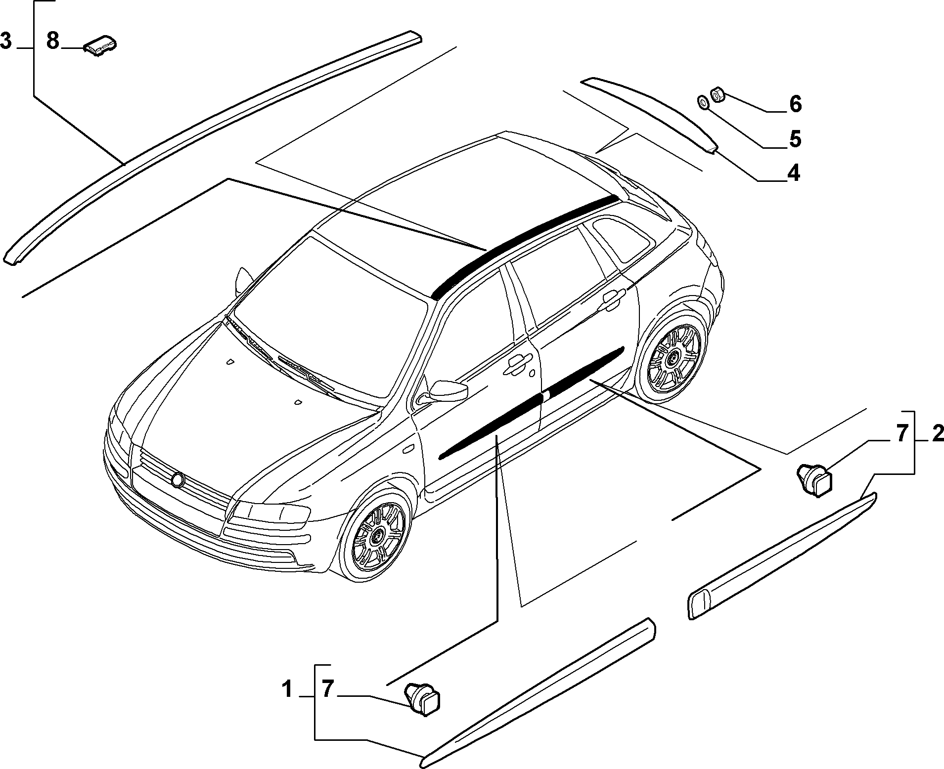 Alfa Romeo 71719954 - Зажим, молдинг / захисна накладка autozip.com.ua