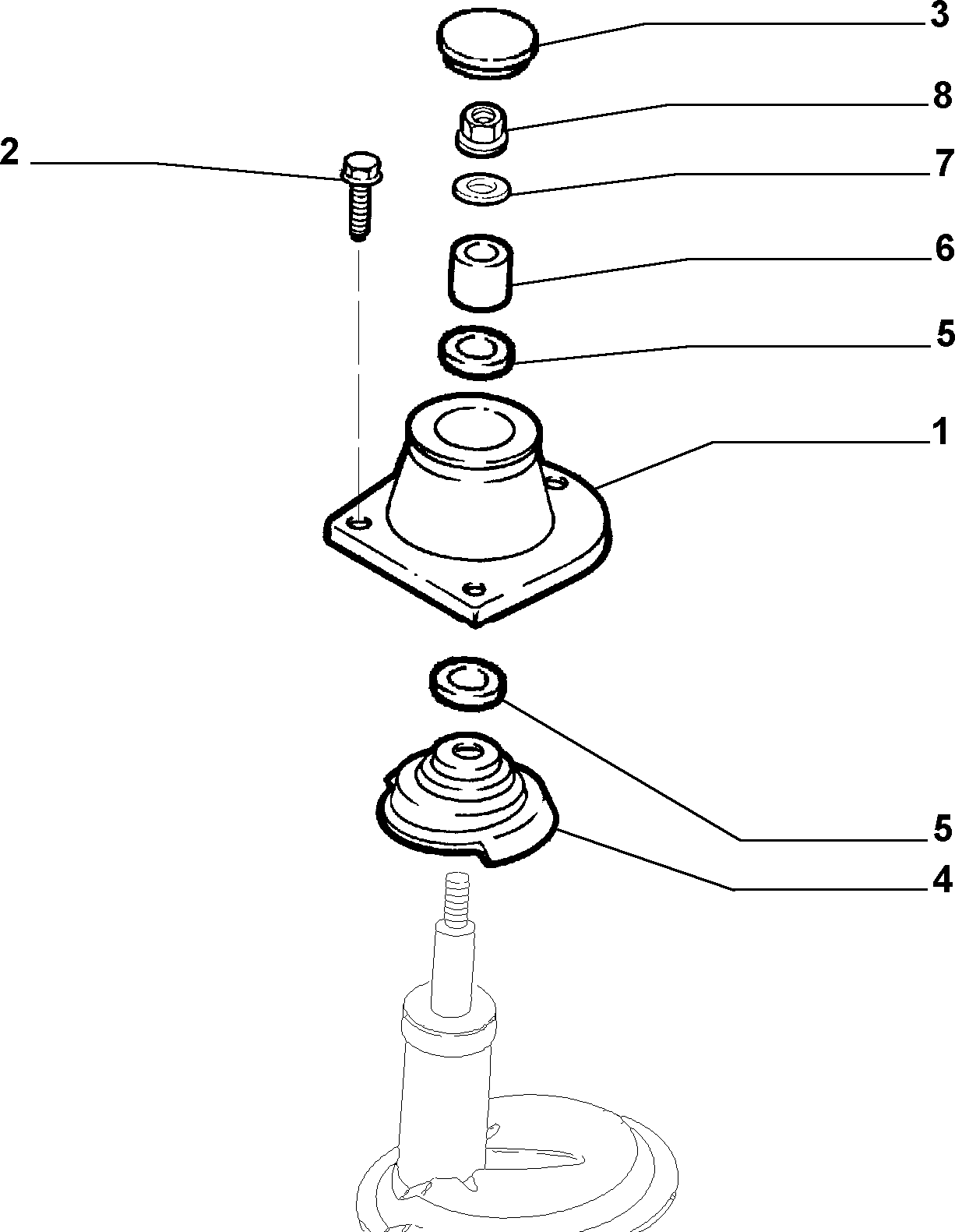 Alfarome/Fiat/Lanci 46760673 - Опора стійки амортизатора, подушка autozip.com.ua