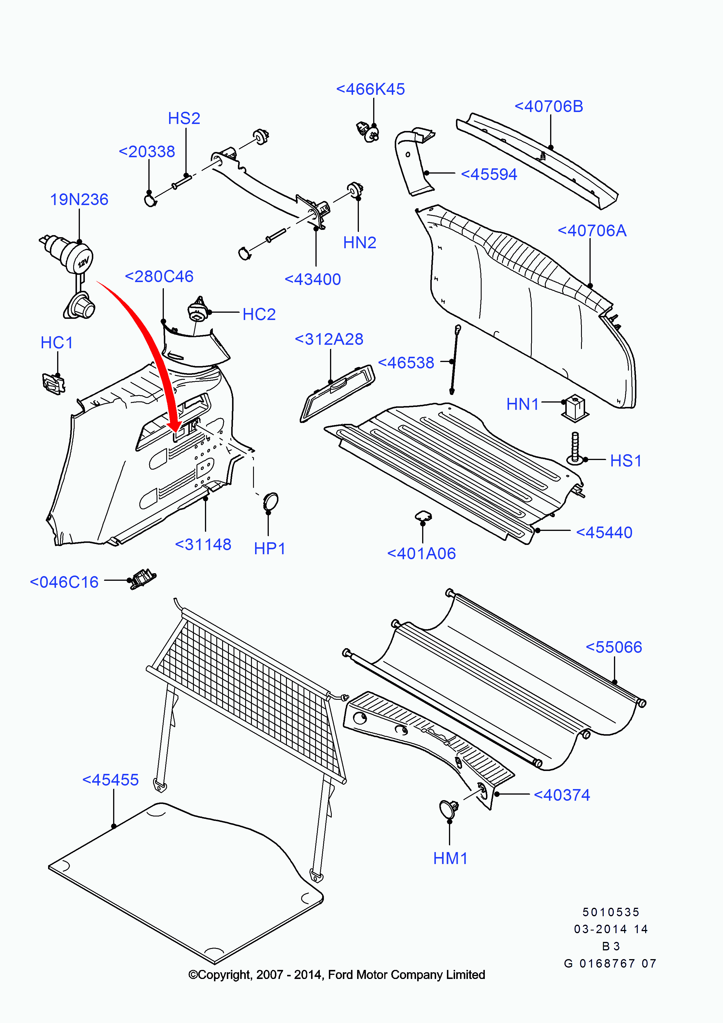 FORD 1354124 - Зажим, молдинг / захисна накладка autozip.com.ua