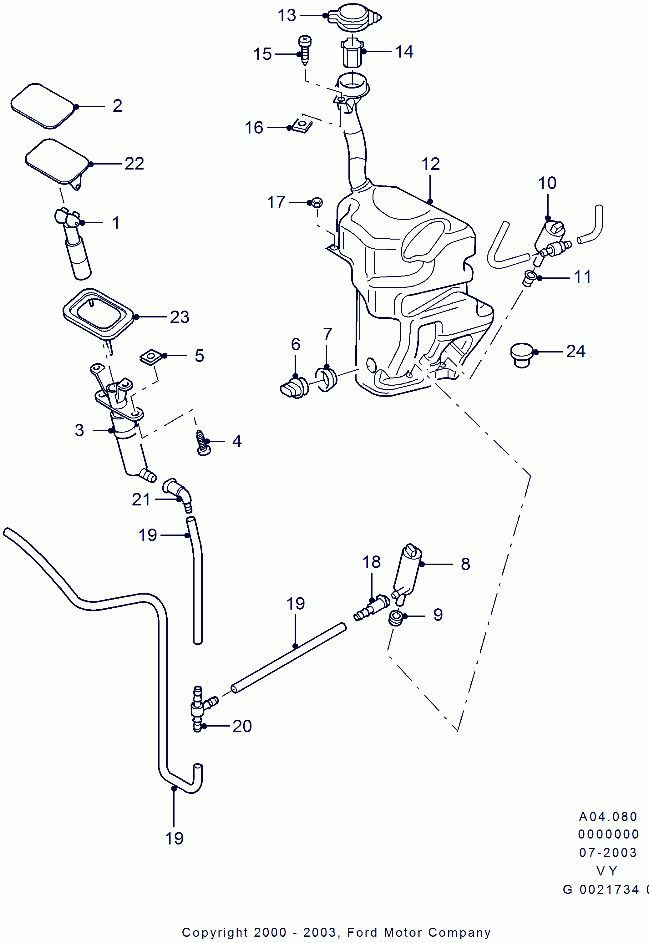 FORD 1110725 - Reservoir - Windshield Washer autozip.com.ua