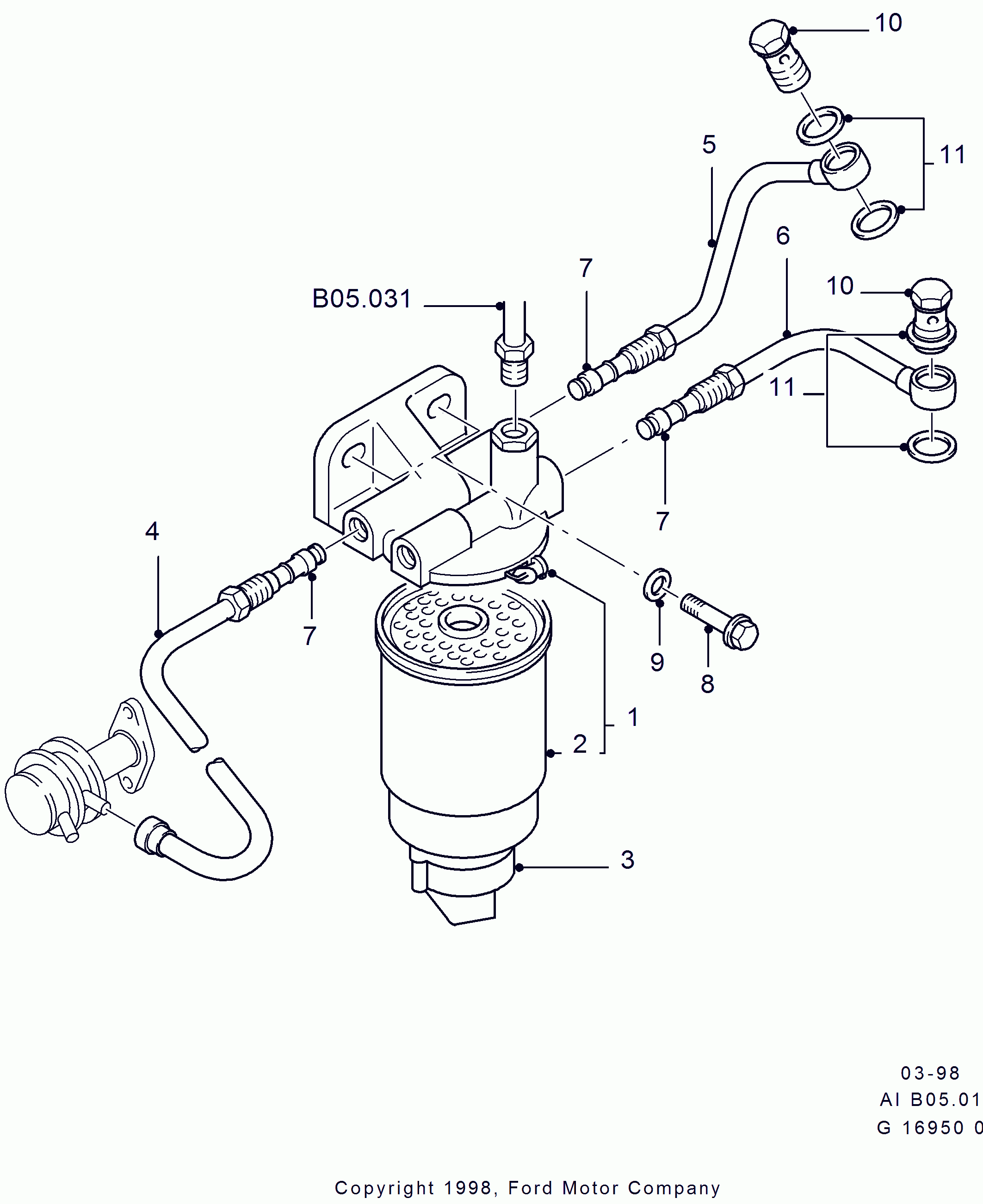 FORD 6 202 100 - Паливний фільтр autozip.com.ua