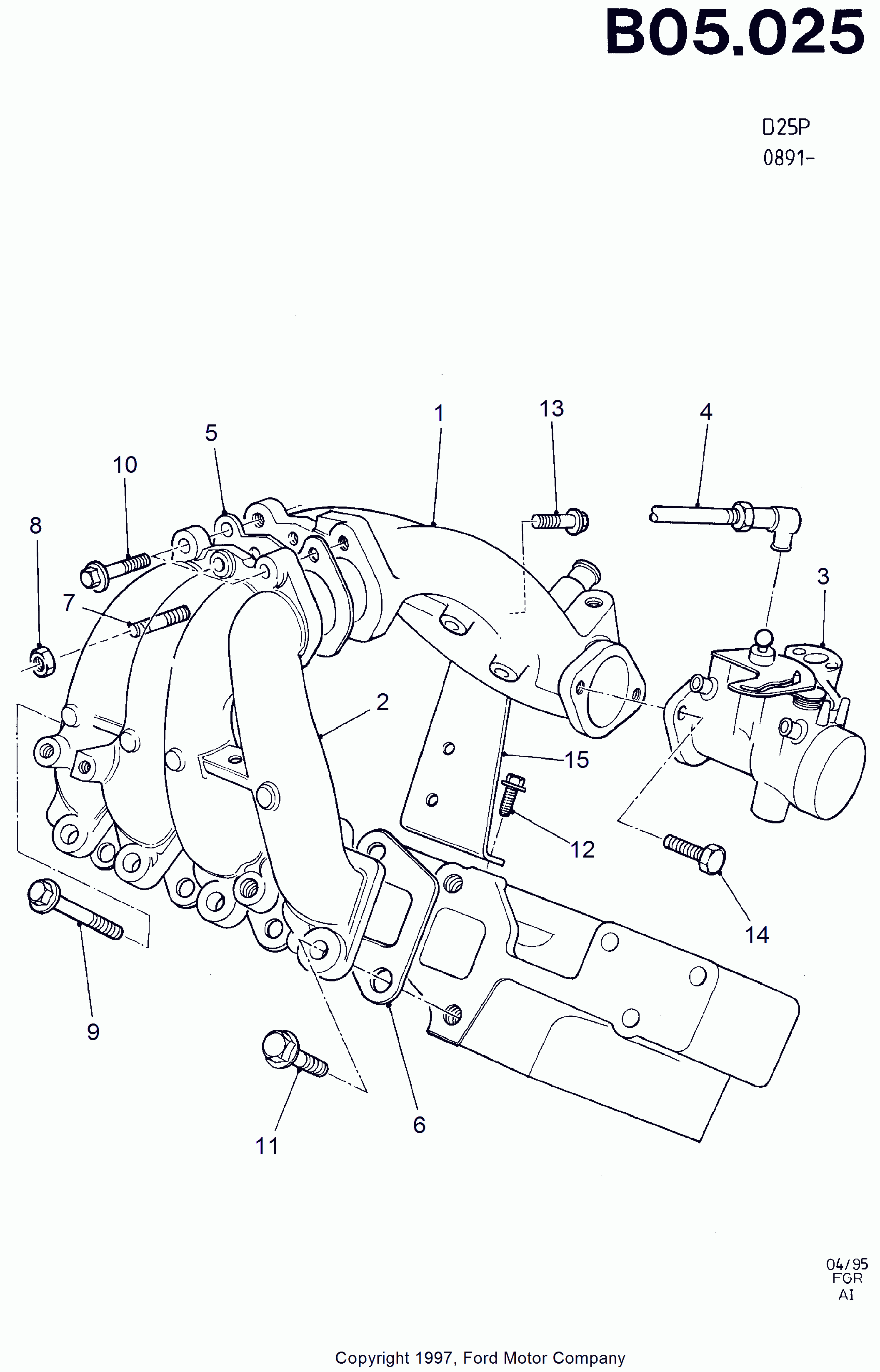 FORD 6 525 815 - Прокладка, впускний колектор autozip.com.ua