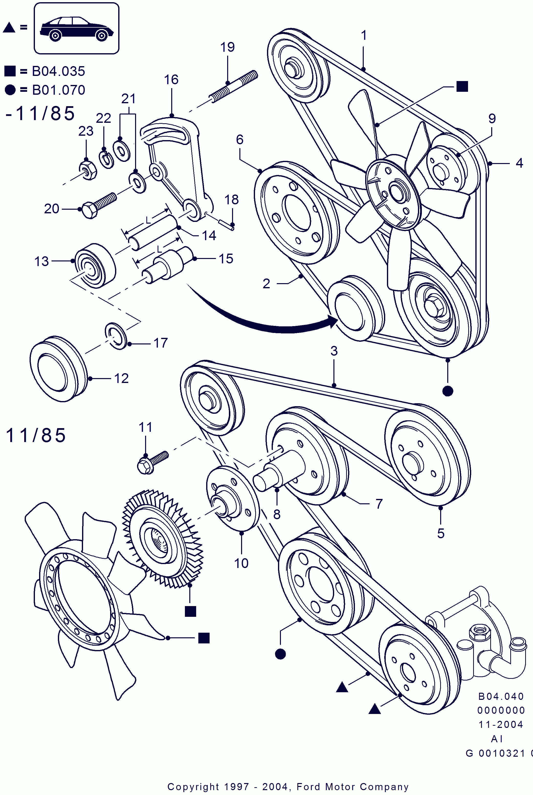 FORD 1059982 - Поліклиновий ремінь autozip.com.ua