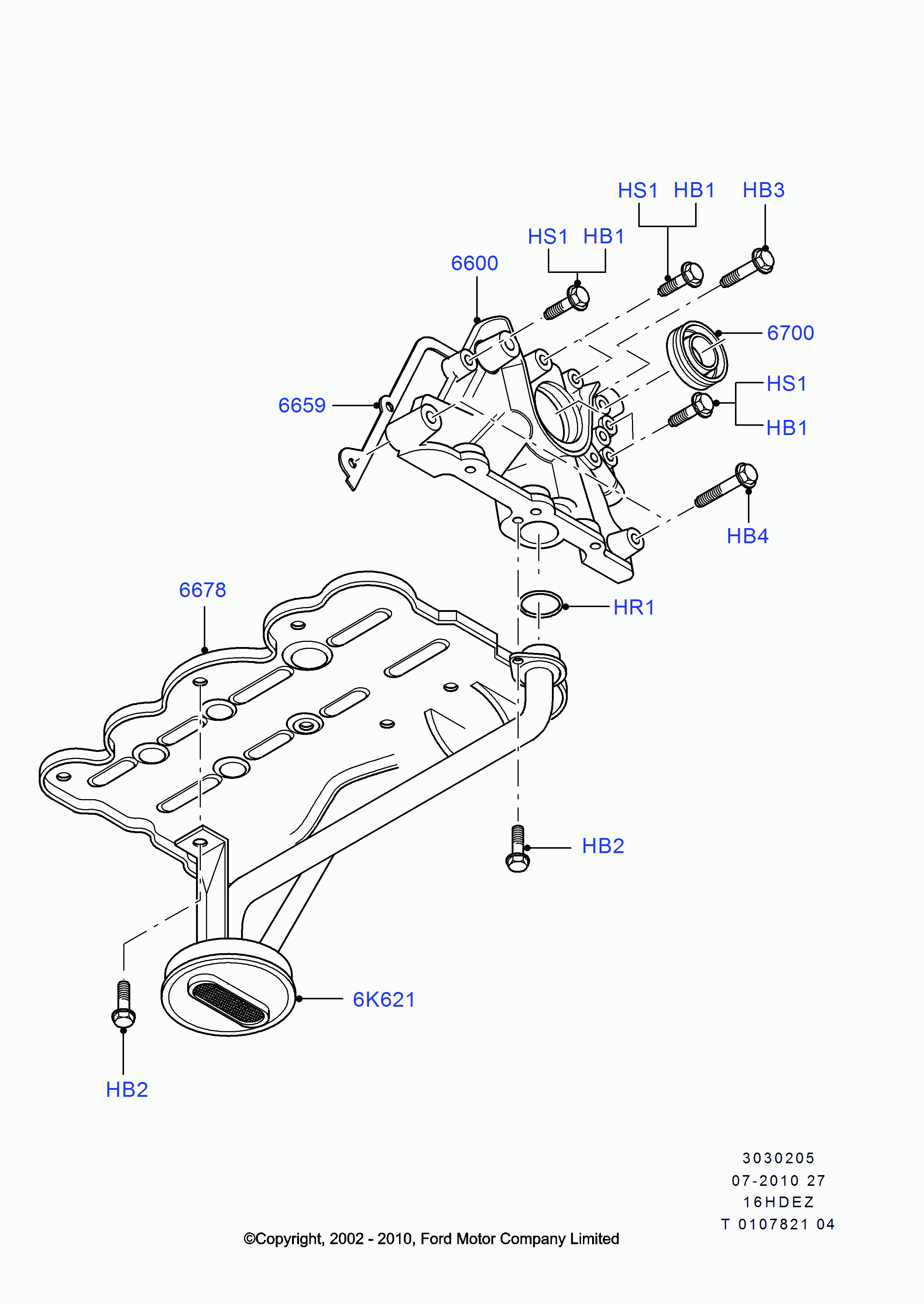 FORD 1 107 165 - Прокладка, масляний насос autozip.com.ua