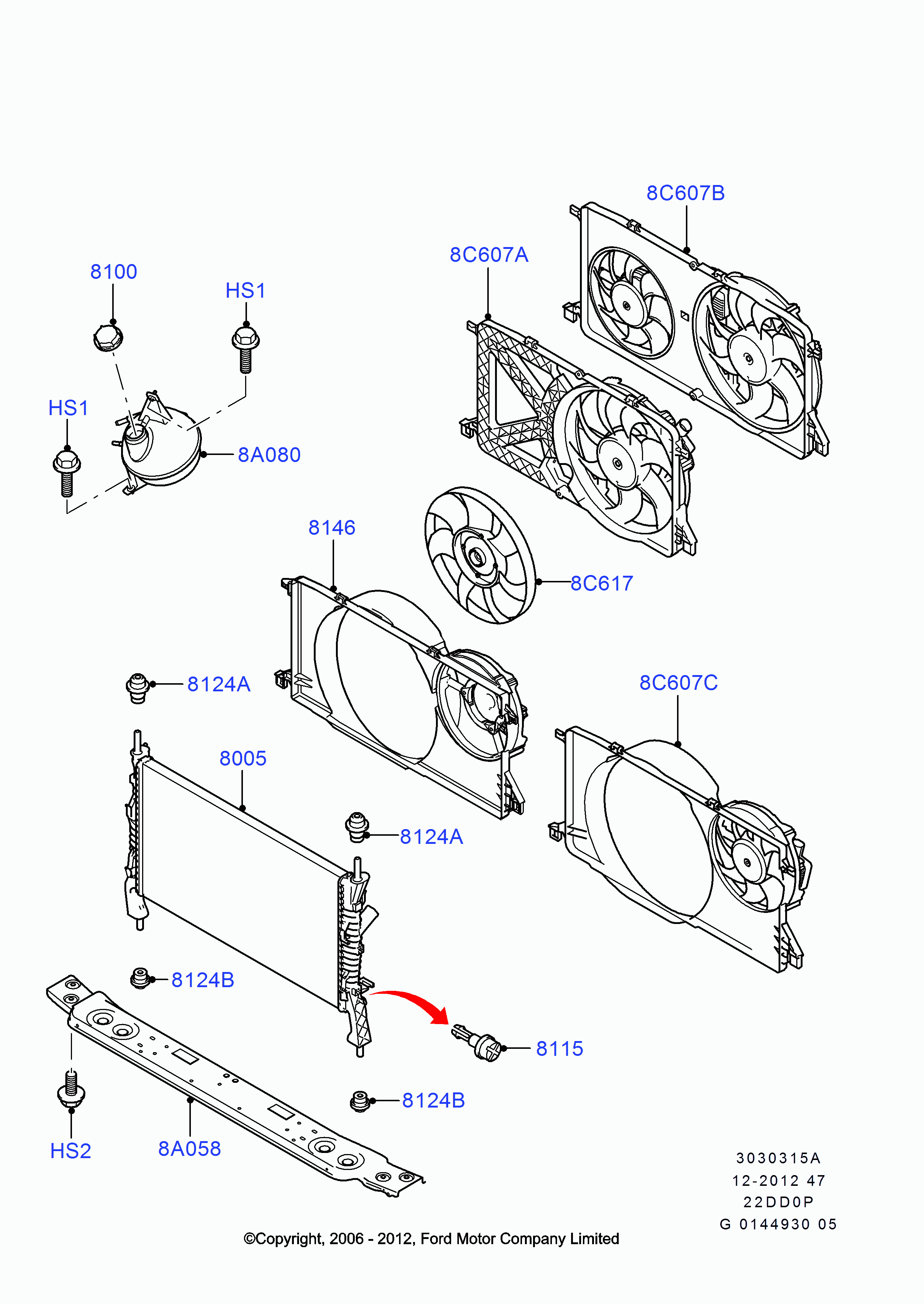 FORD USA 1301104 - Кришка, заливна горловина autozip.com.ua