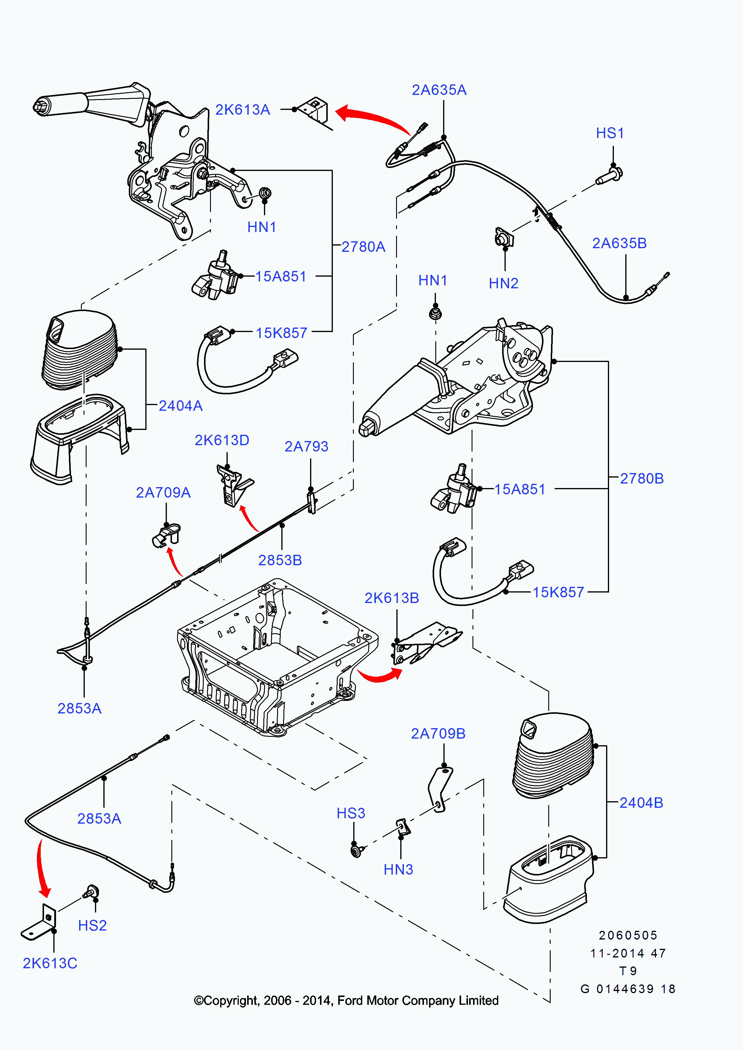 FORD 1388279 - Трос, гальмівна система autozip.com.ua