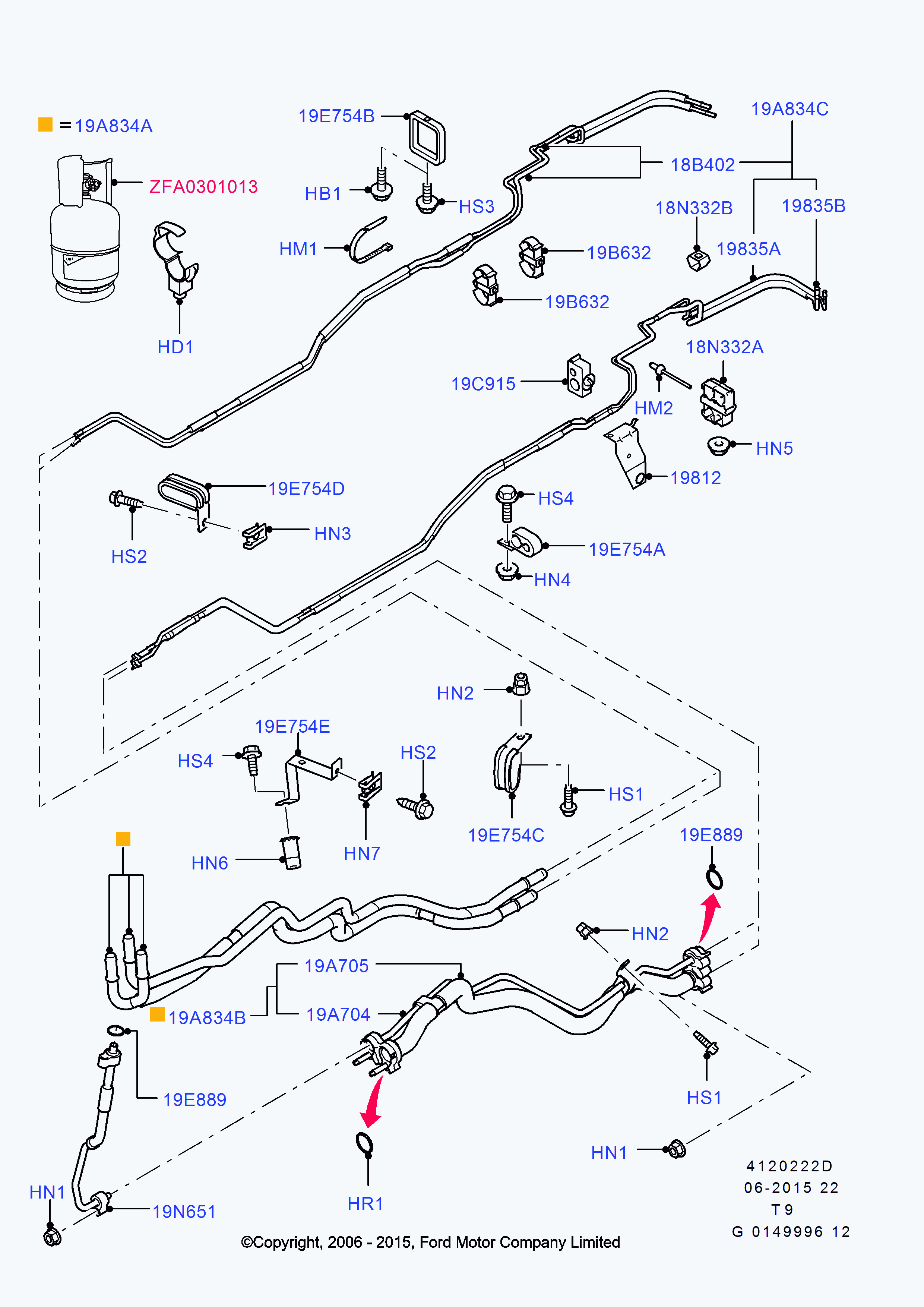 Lancia 4105804 - Гальмівний шланг autozip.com.ua