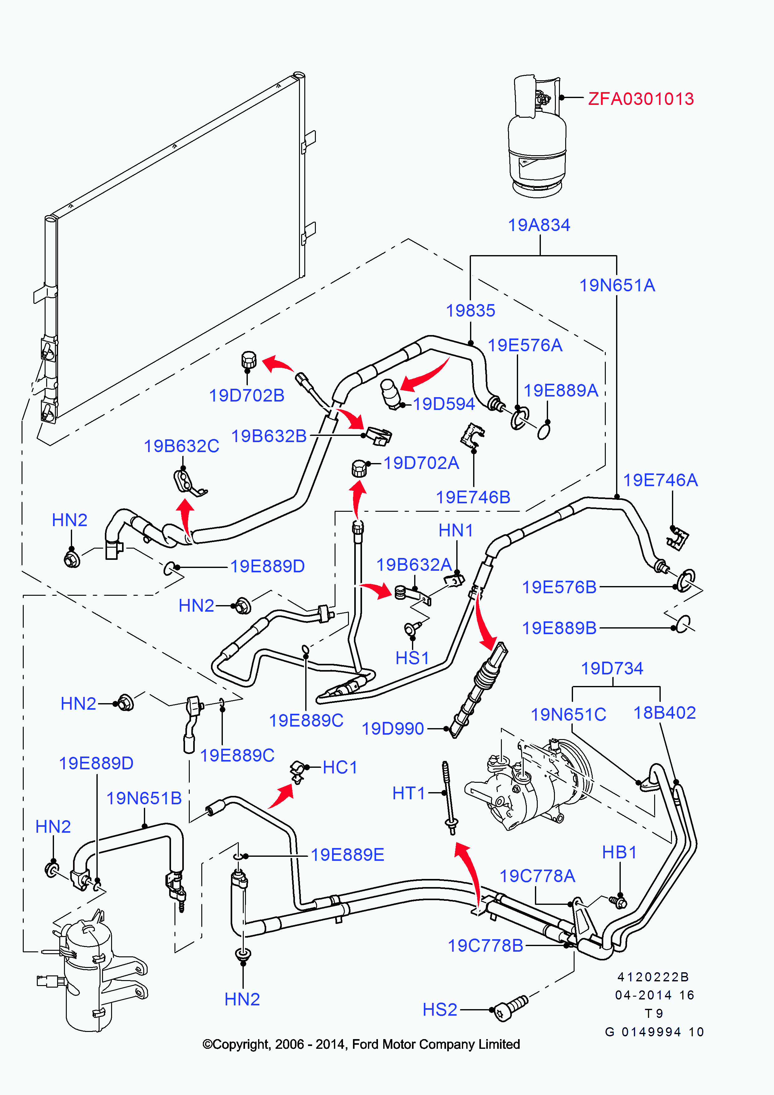 FORD 1 385 939 - Трубопровід високого / низького тиску, кондиціонер autozip.com.ua