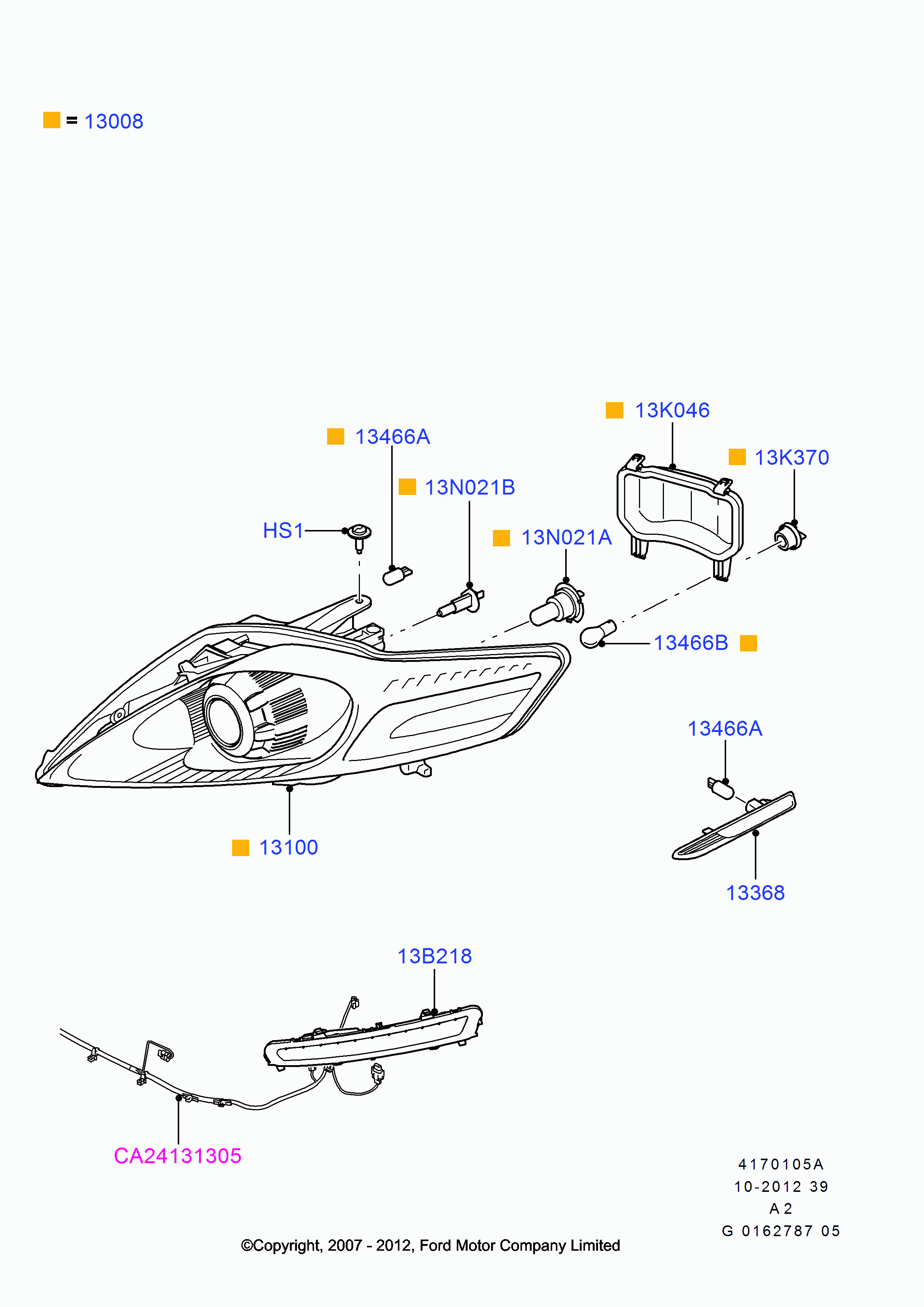 FORD 1812689 - Основна фара autozip.com.ua