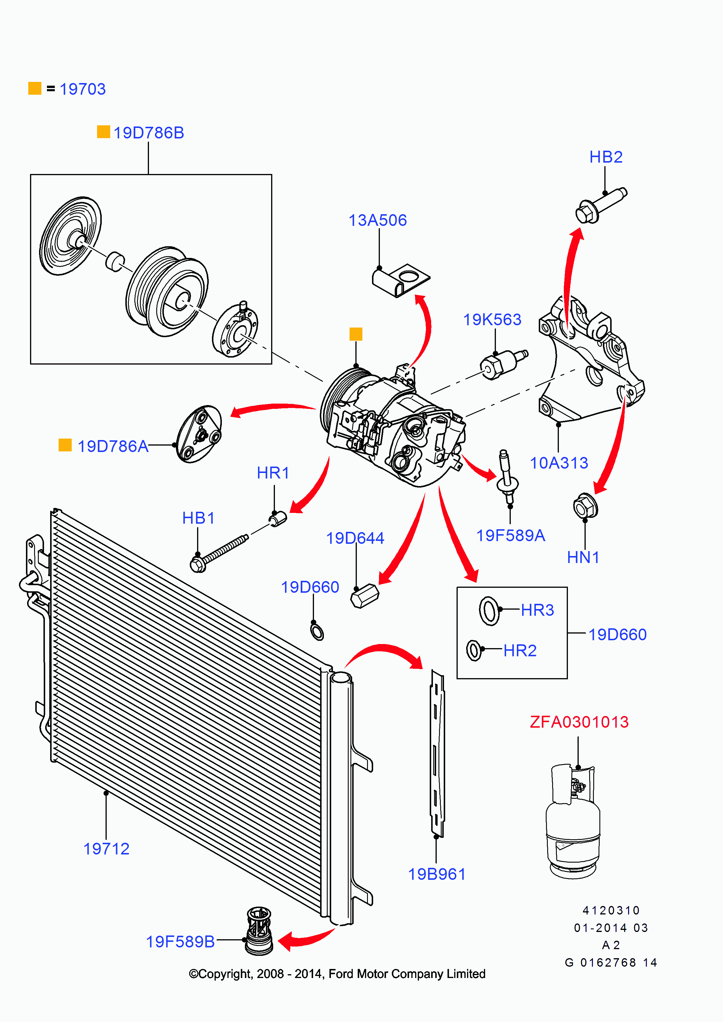 Land Rover 1716734 - Конденсатор, кондиціонер autozip.com.ua