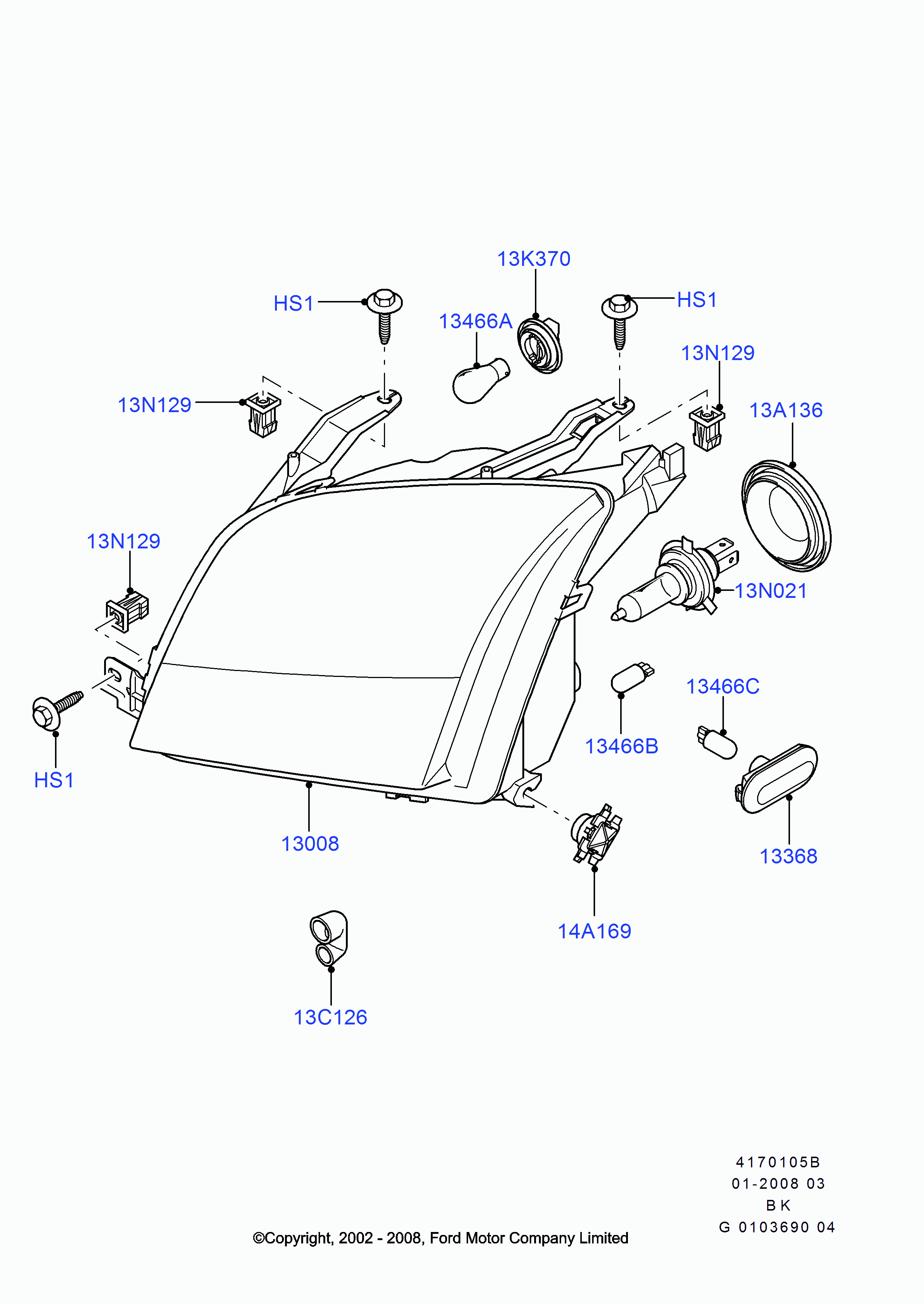 FORD 4360568 - Бічний ліхтар, покажчик повороту autozip.com.ua