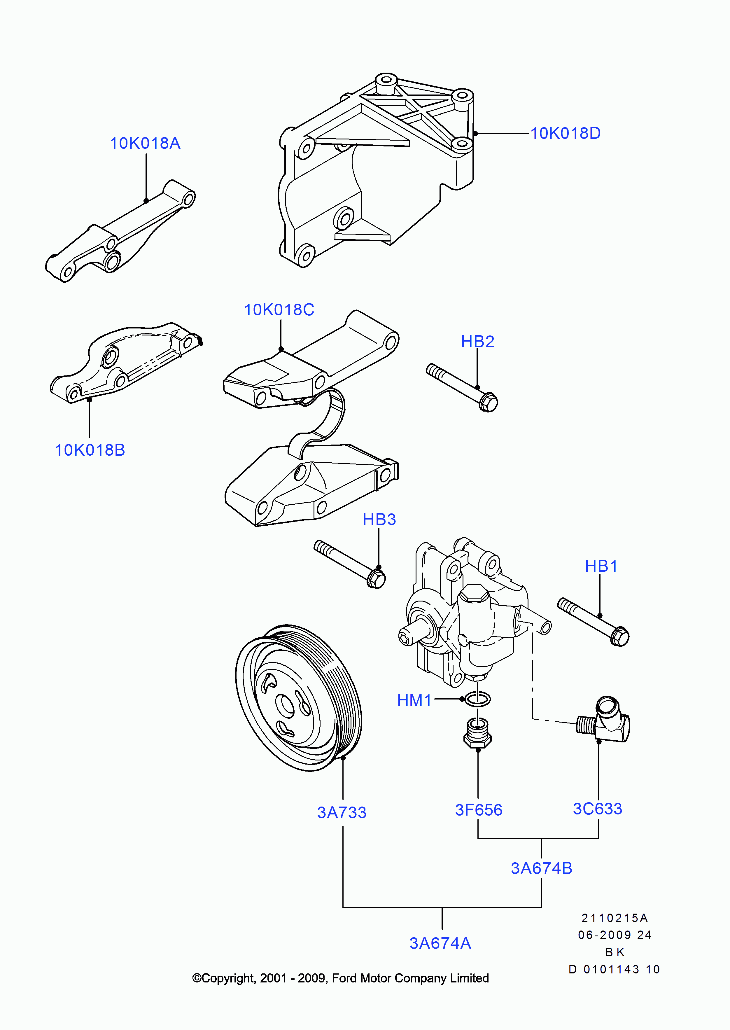 FORD 1 357 616 - Гідравлічний насос, рульове управління, ГУР autozip.com.ua