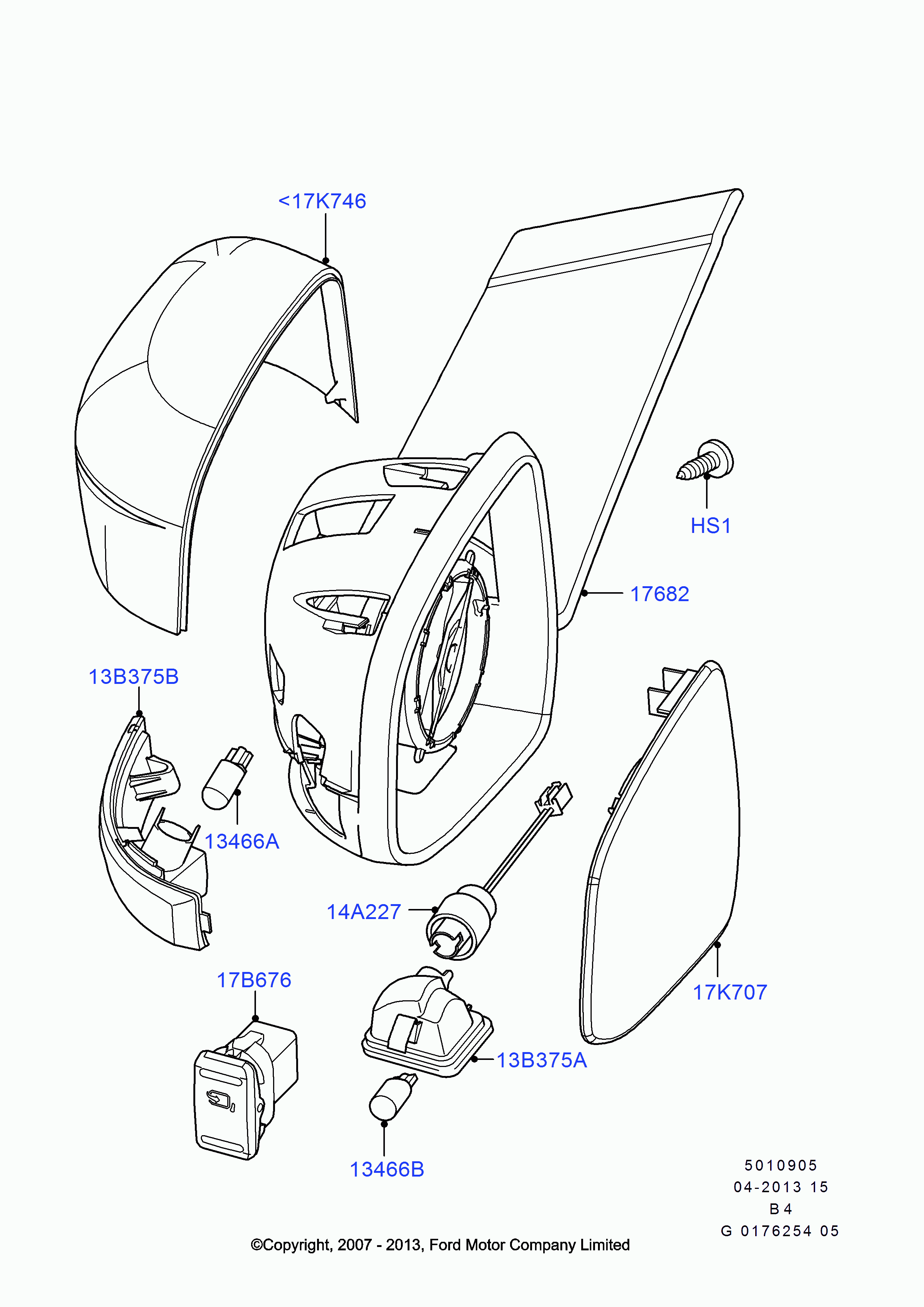 FORD 1469521 - Зовнішнє дзеркало autozip.com.ua