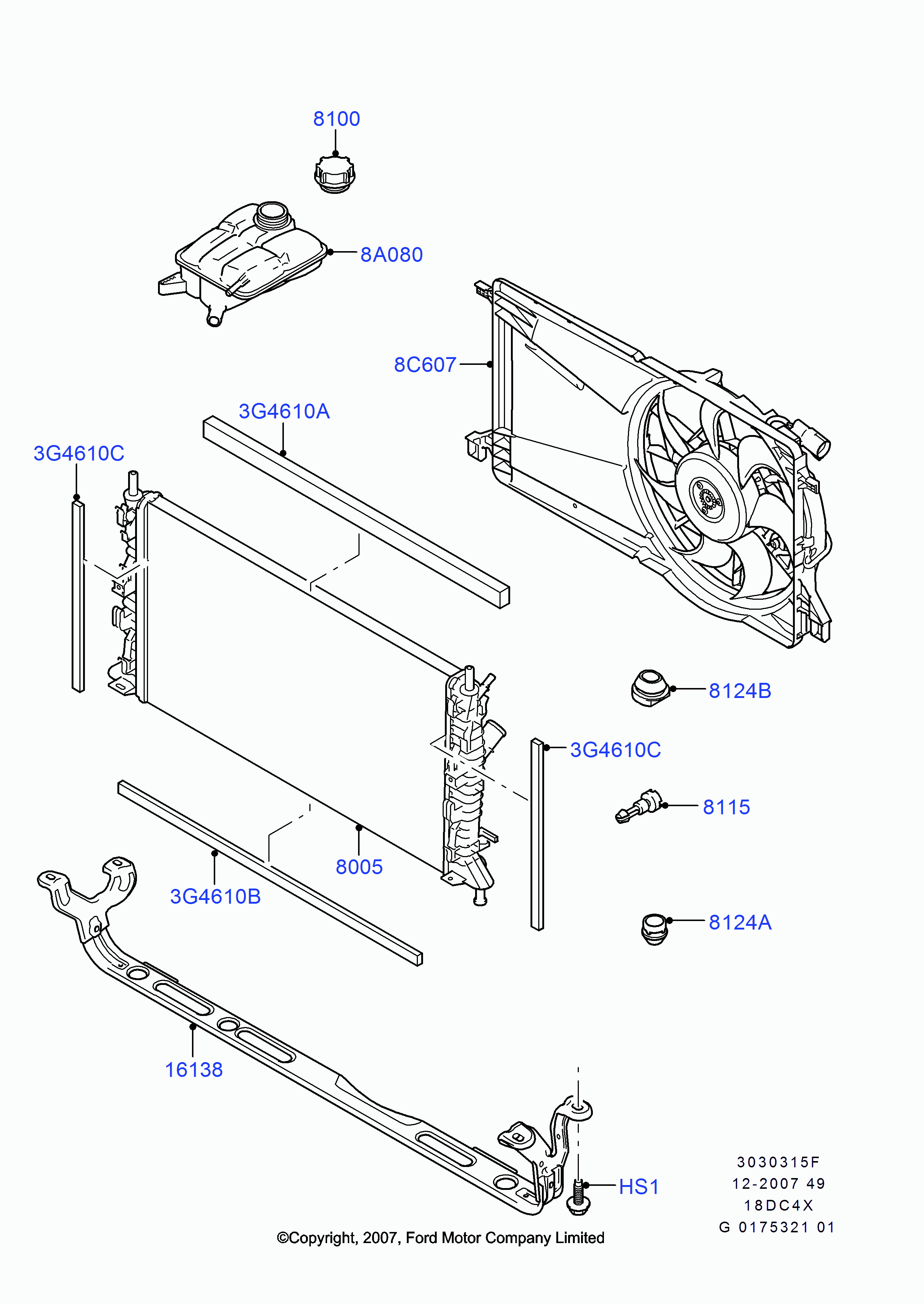 FORD 1425193 - Компенсаційний бак, охолоджуюча рідина autozip.com.ua