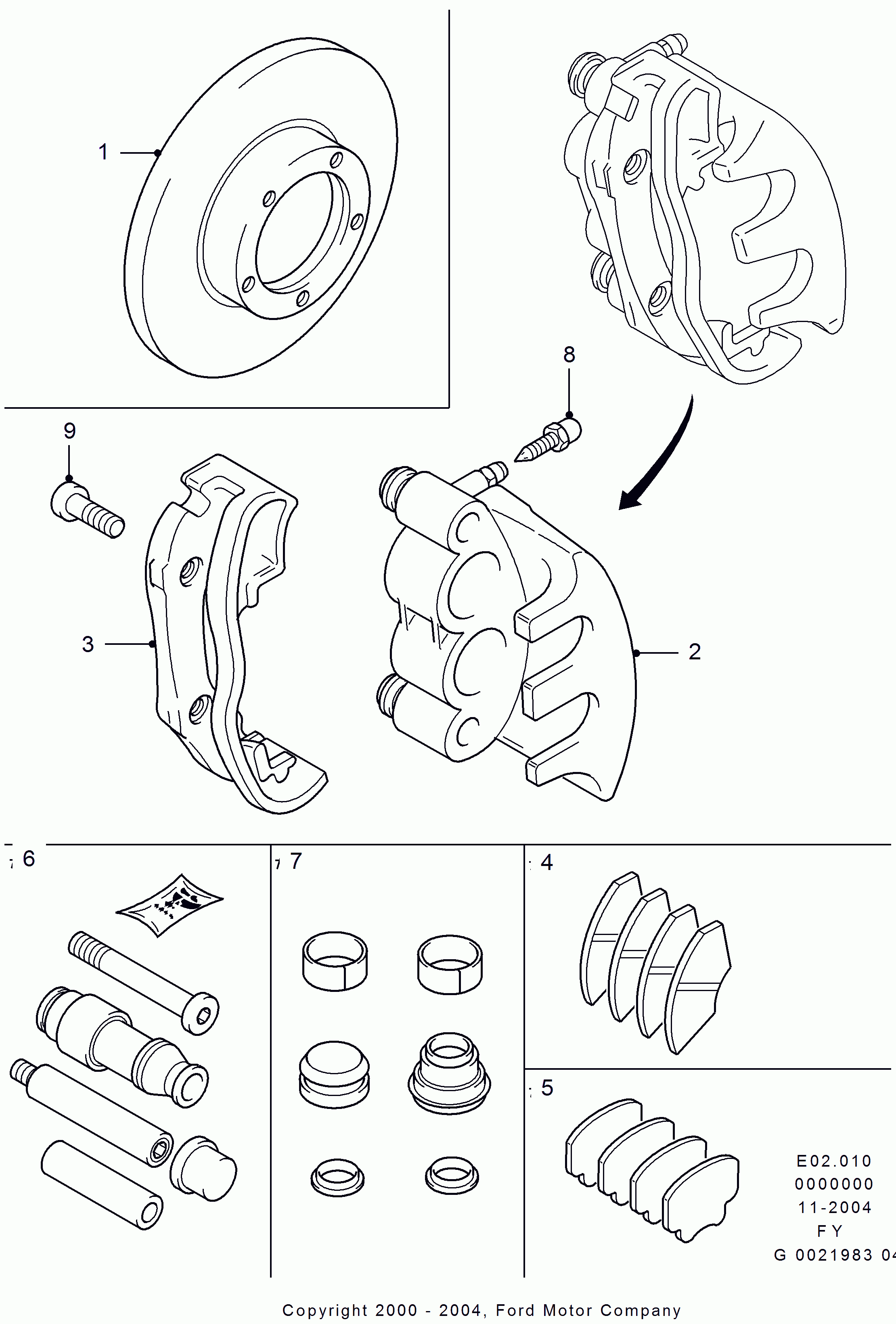 FORD 4055851 - Комплект направляючої гільзи autozip.com.ua