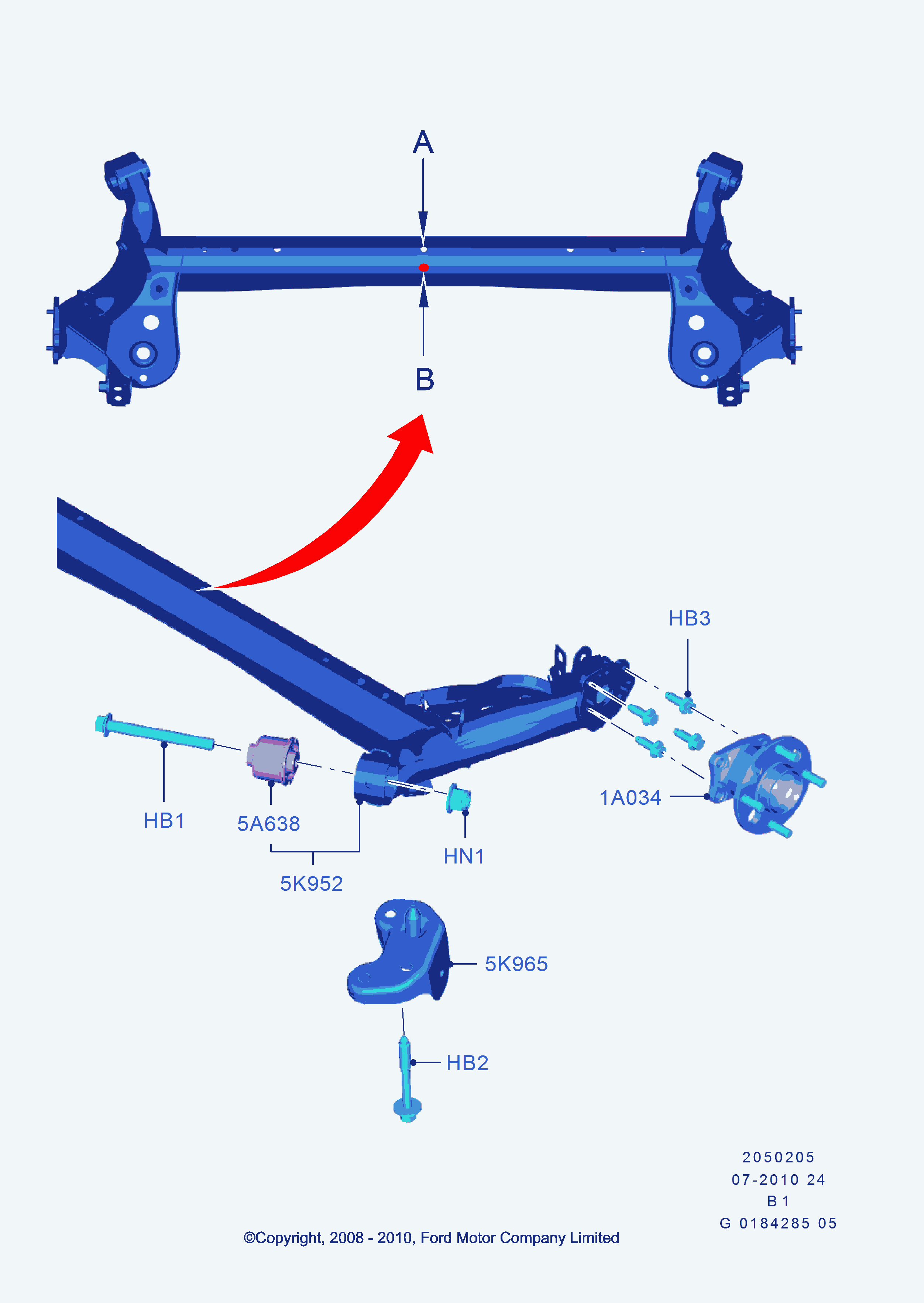 FORD 1805866 - Втулка, балка мосту autozip.com.ua