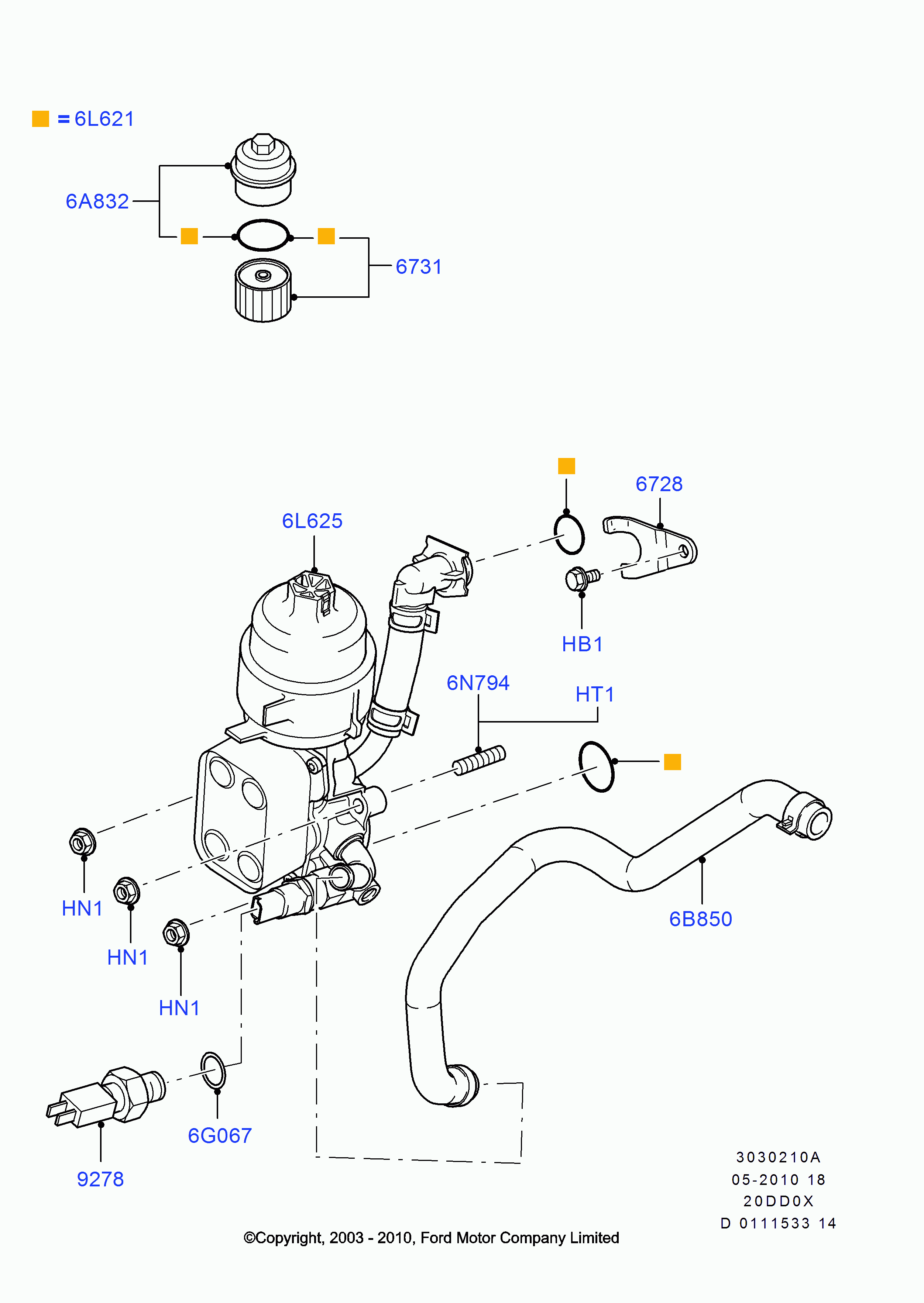 FORD 1303493 - Шланг, теплообмінник - опалення autozip.com.ua