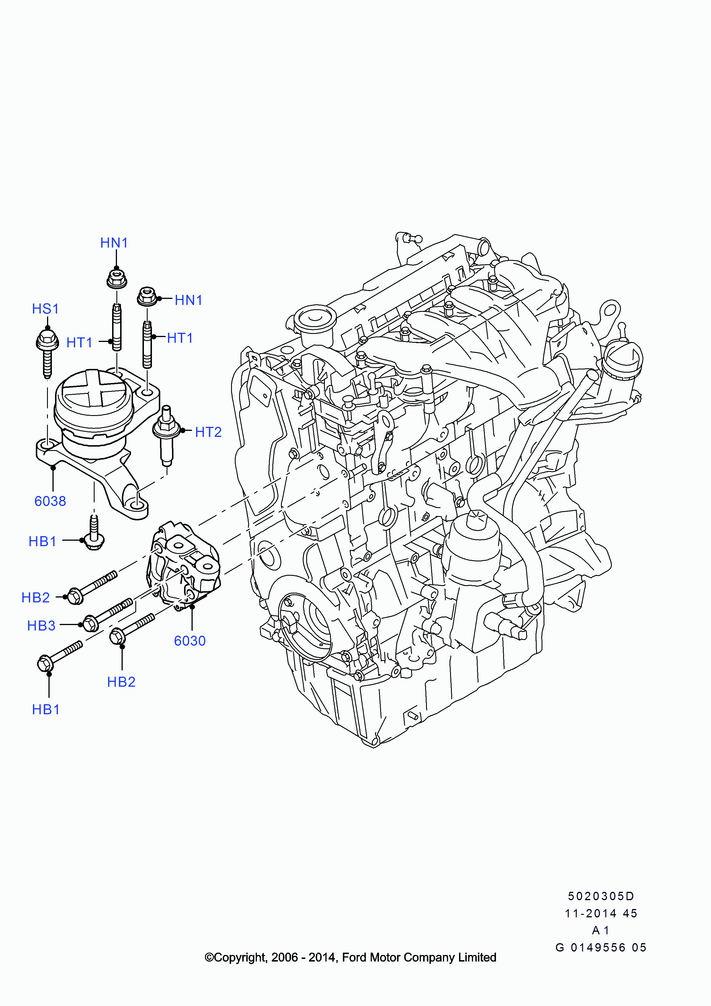 FORD 1367040 - Подушка, підвіска двигуна autozip.com.ua