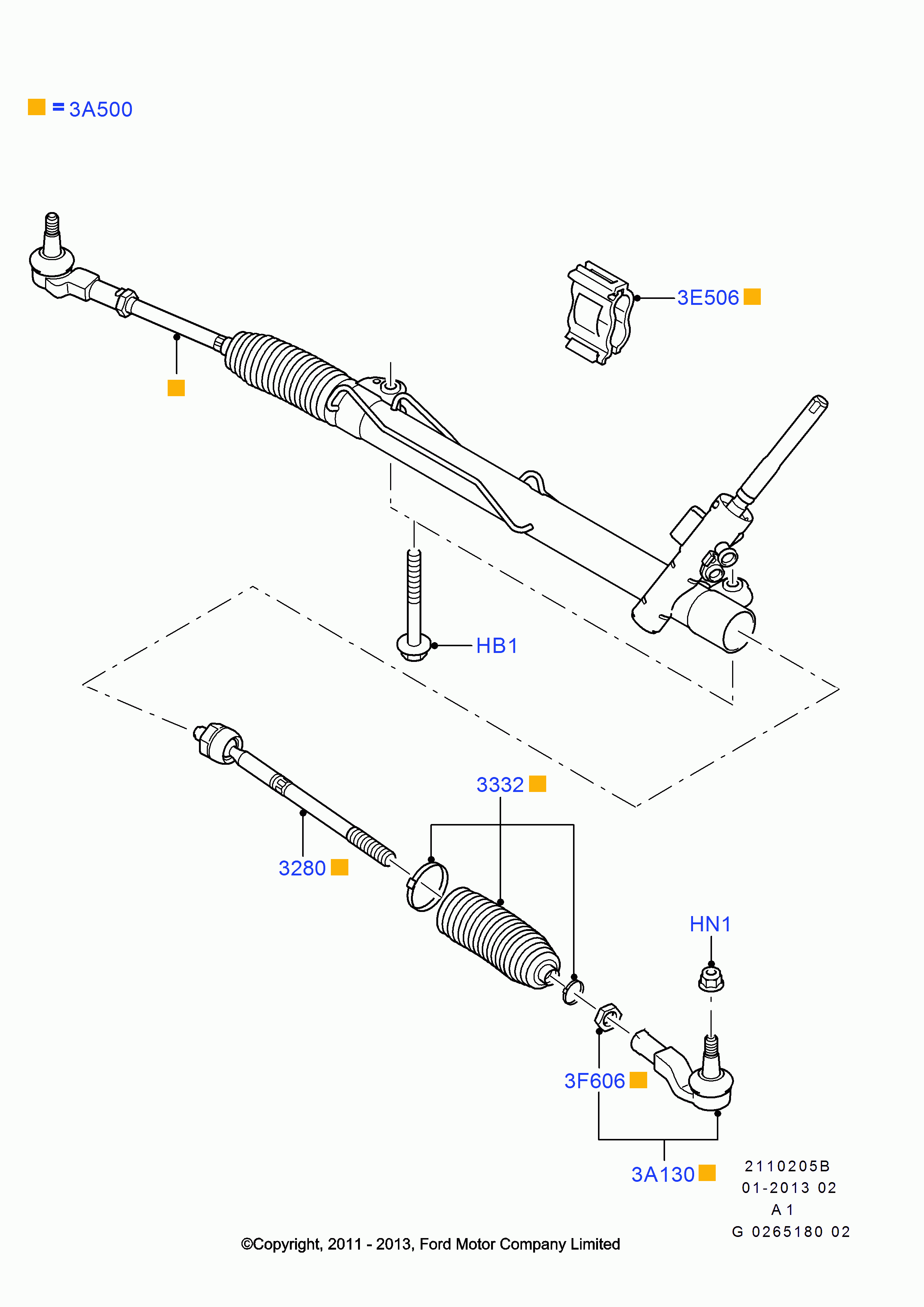 FORD 1 433 372 - Комплект пилника, рульове управління autozip.com.ua