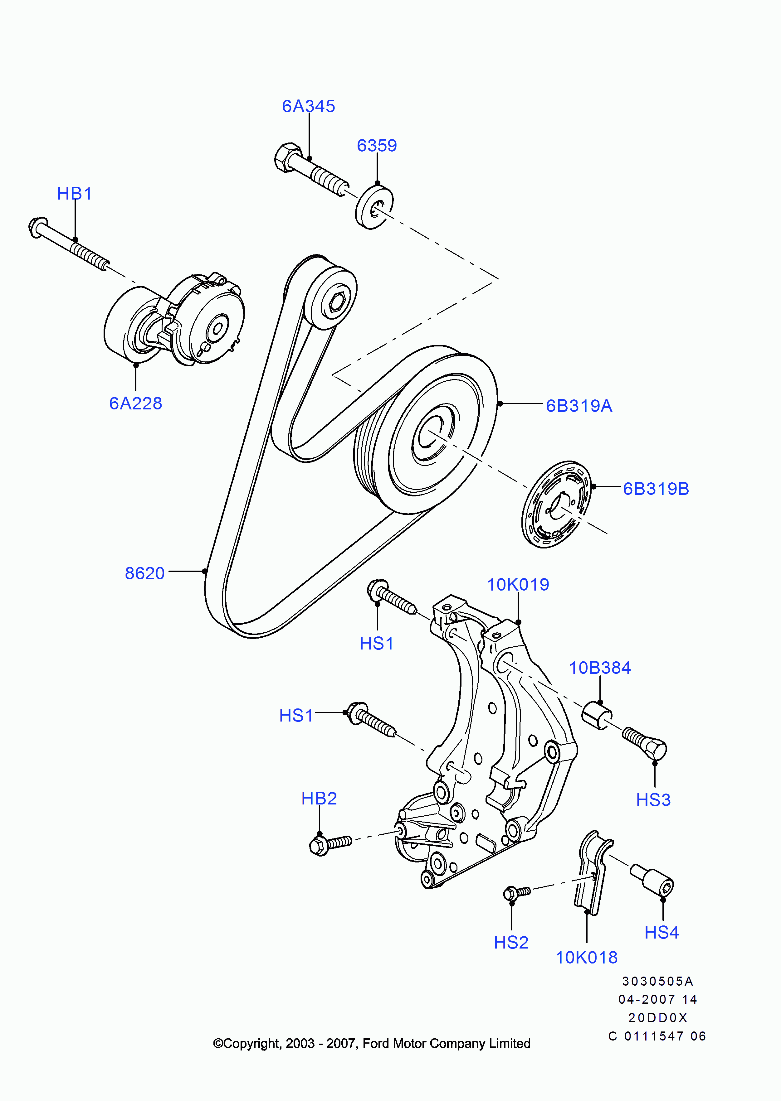 FORD 1381643 - Поліклиновий ремінь autozip.com.ua