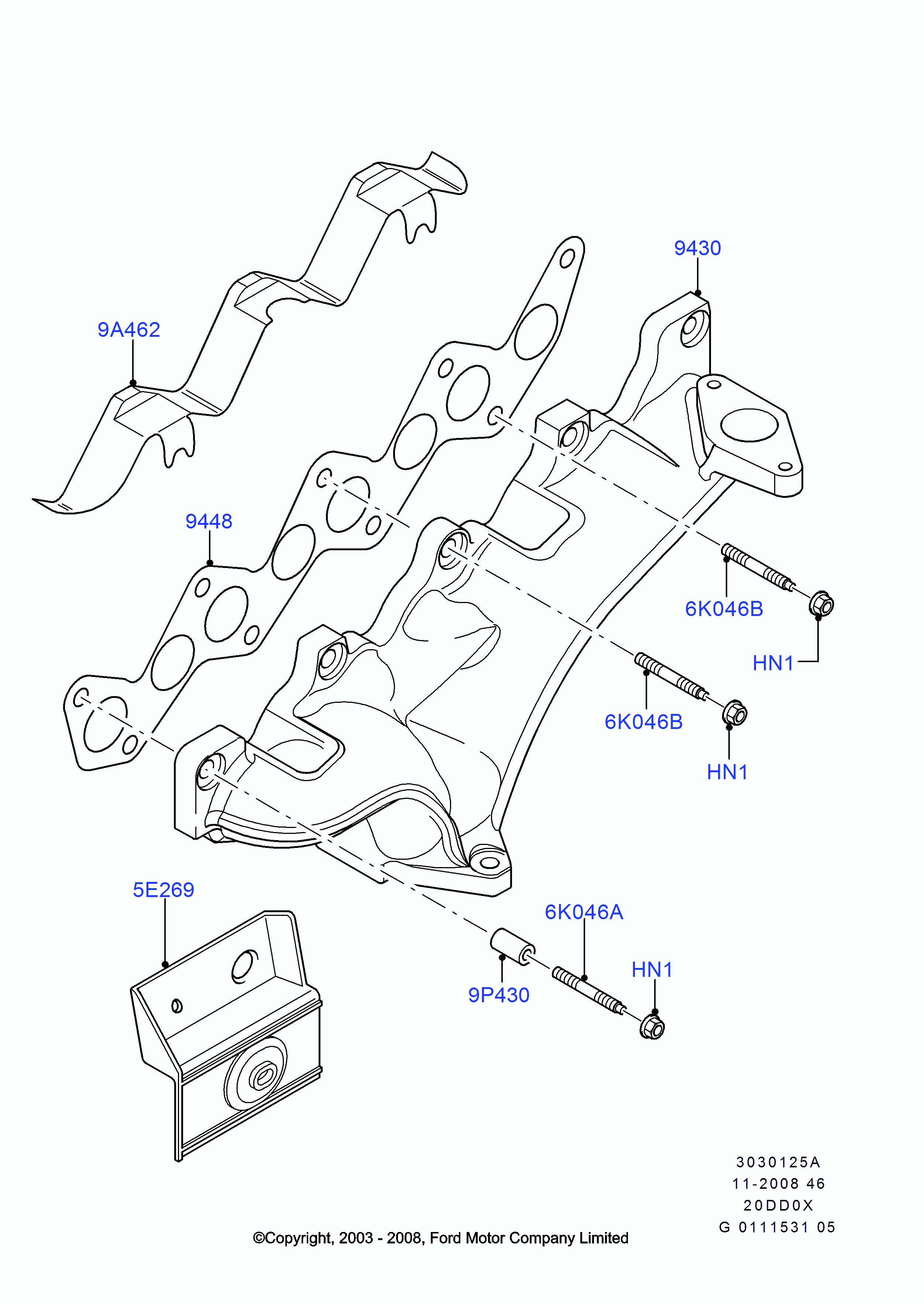 FORD 1231936 - Колектор, система випуску autozip.com.ua