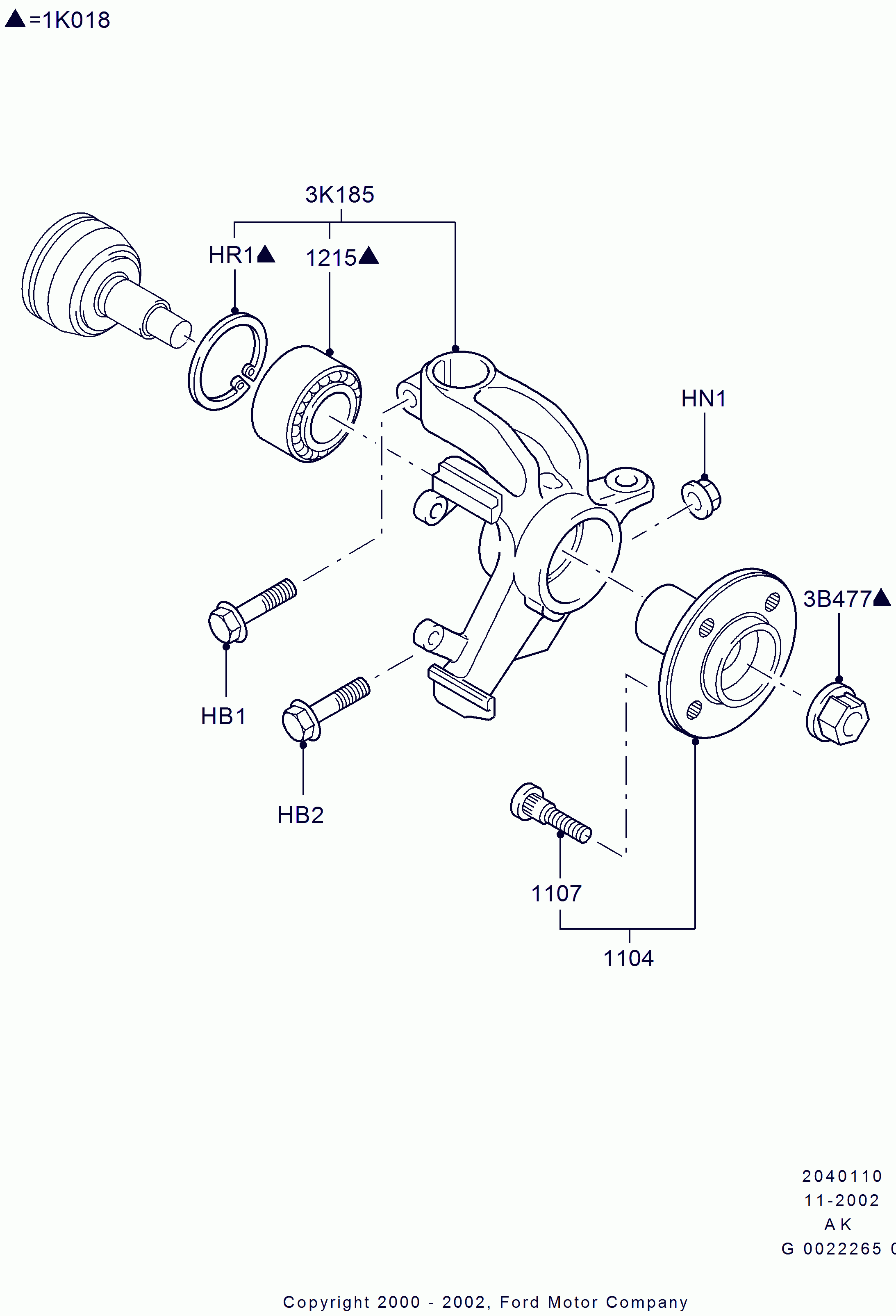 FORD 1088759* - Затискача болт, що несе / направляючий шарнір autozip.com.ua