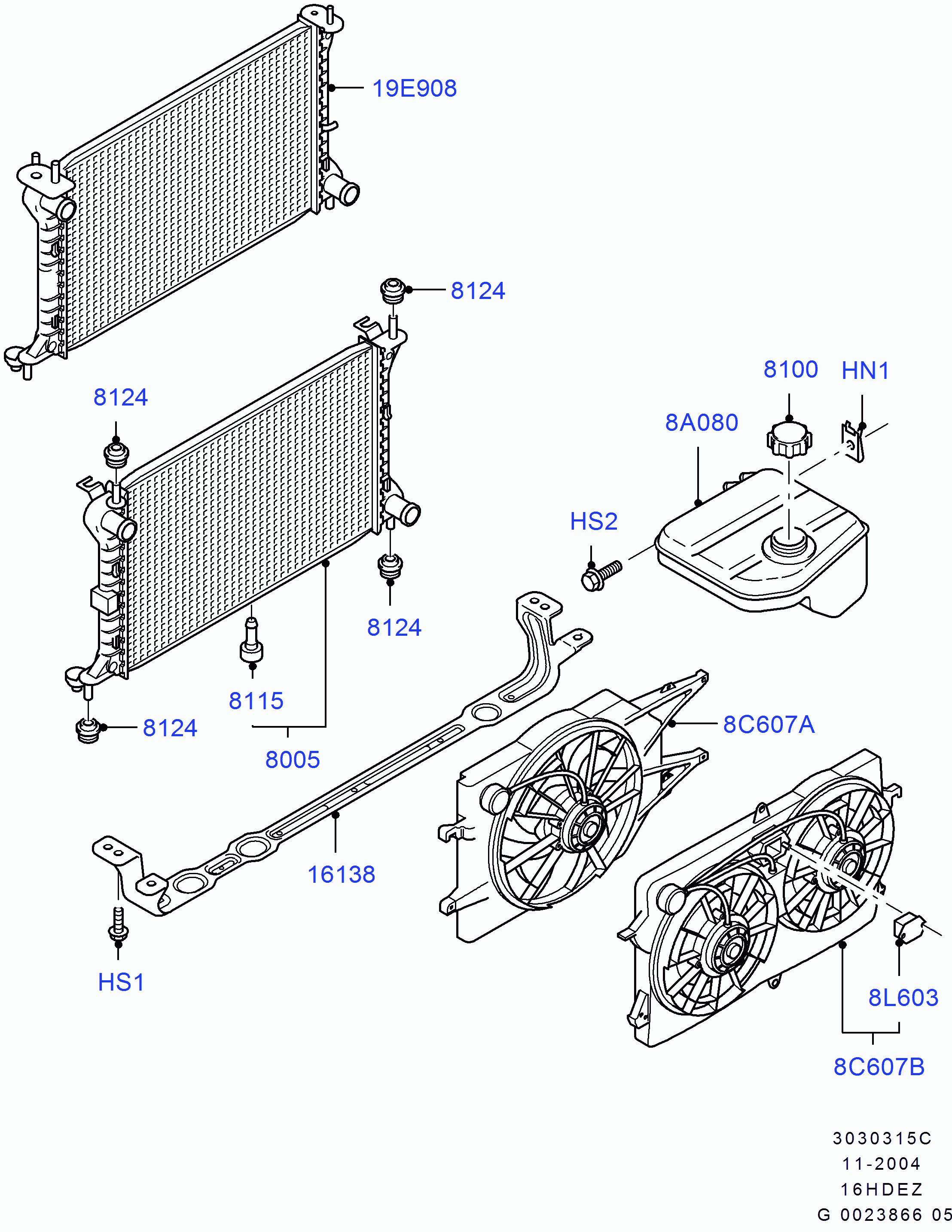 FORD 1 671 967 - Радіатор, охолодження двигуна autozip.com.ua