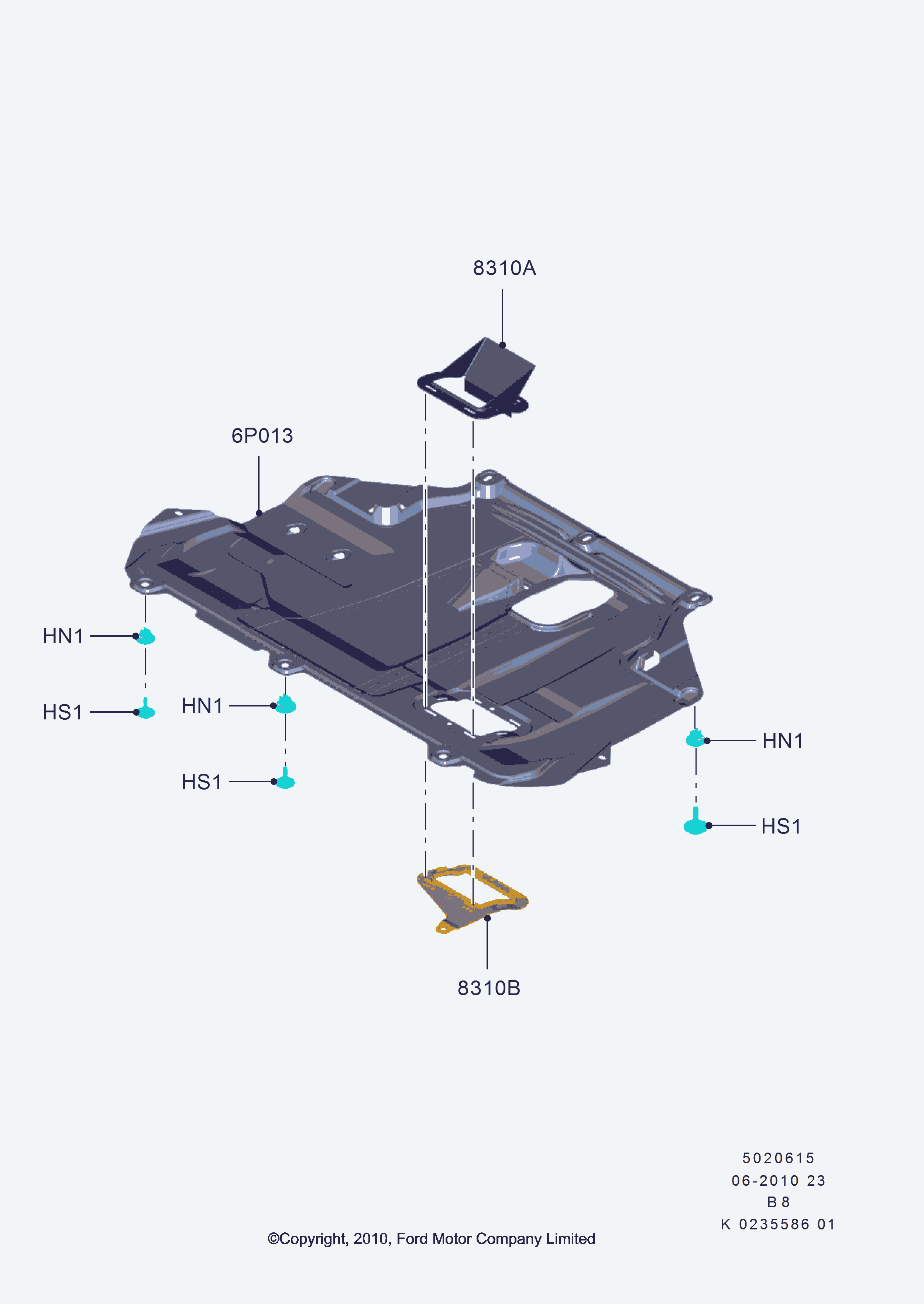 FORD 1839076 - Ізоляція моторного відділення autozip.com.ua