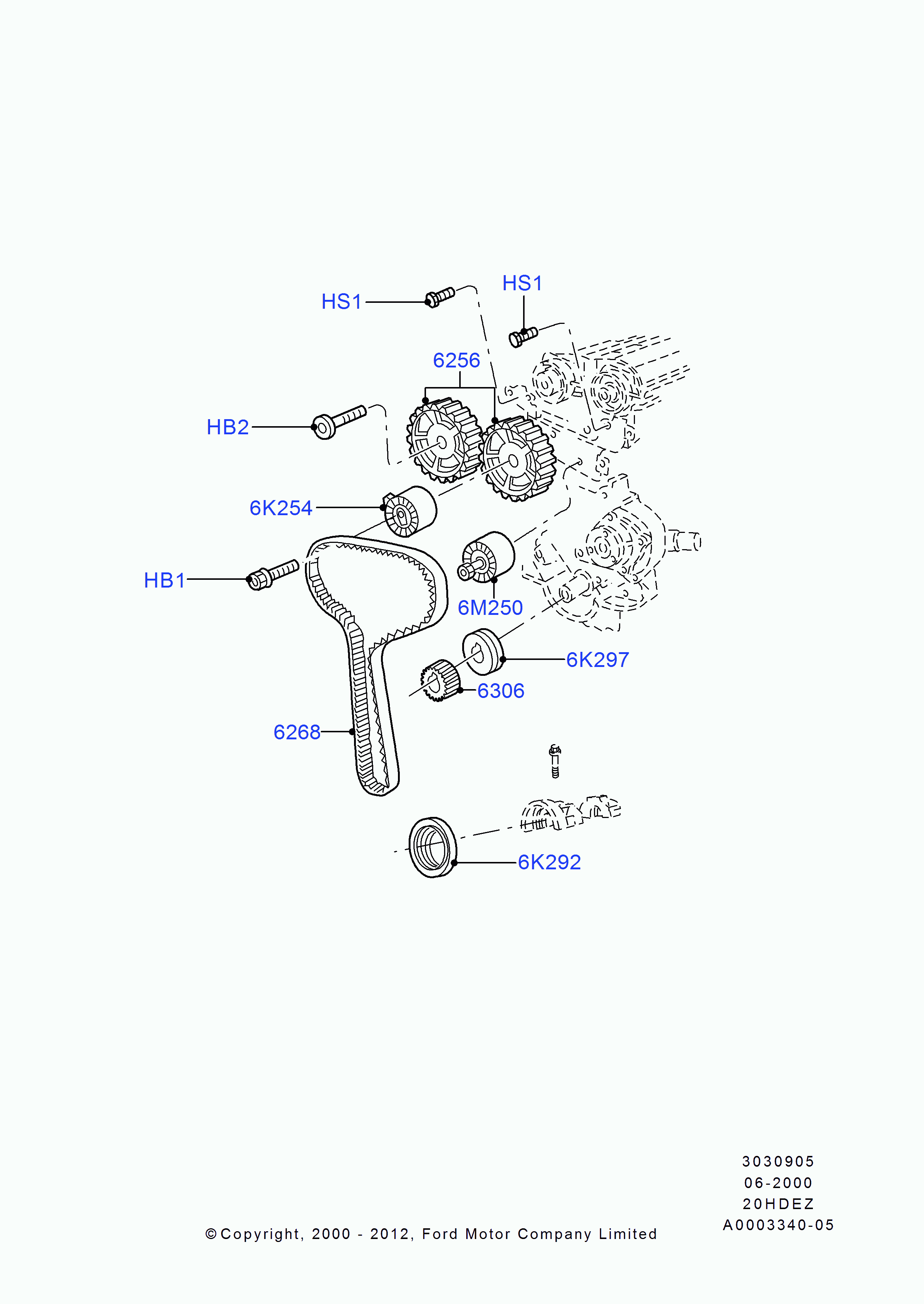 FORD 1217320 - Ремінь ГРМ autozip.com.ua