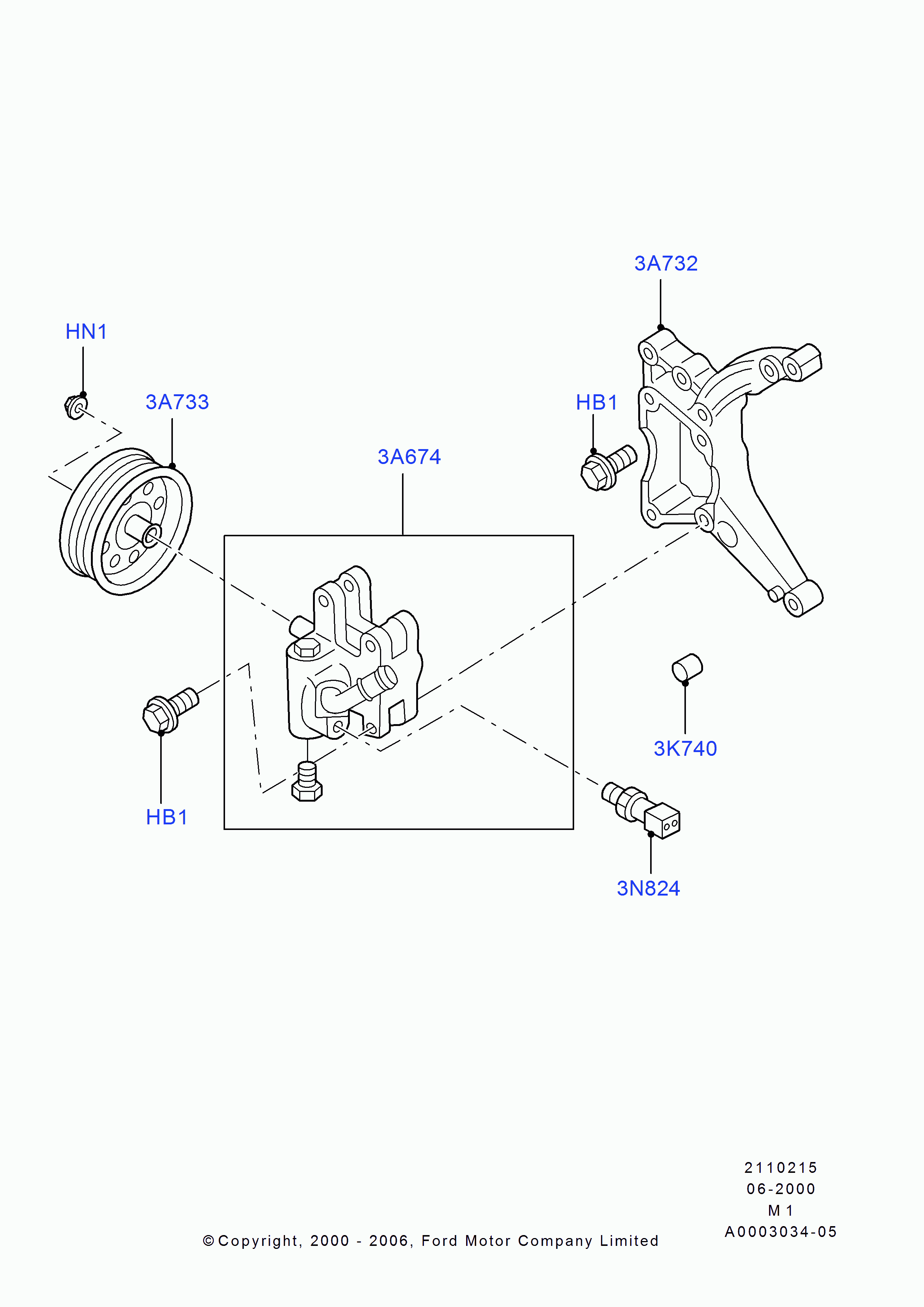 FORD 4 539 672 - Гідравлічний насос, рульове управління, ГУР autozip.com.ua