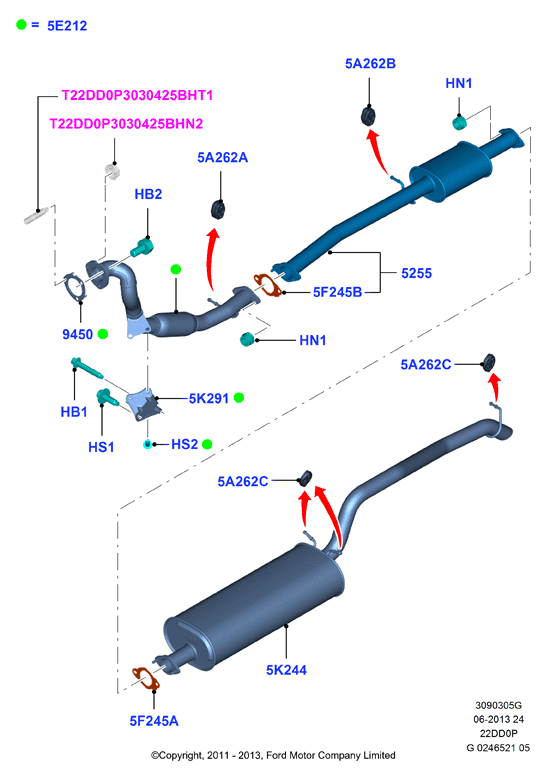 FORD 1733896 - Прокладка, труба вихлопного газу autozip.com.ua