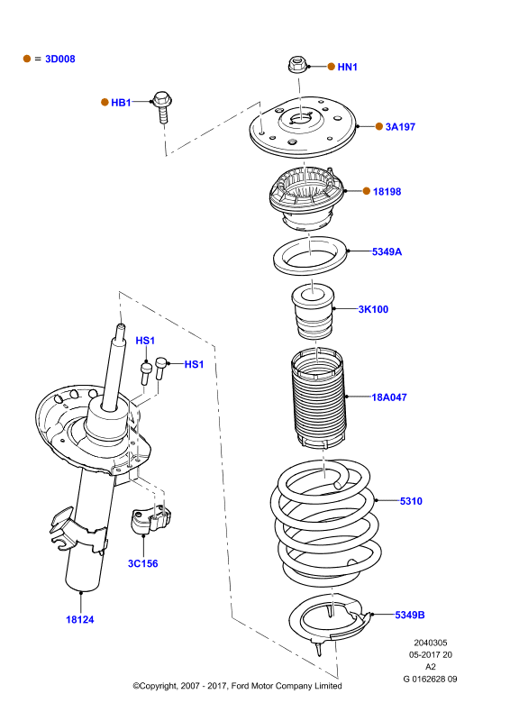 FORD 1474352 - Пилозахисний комплект, амортизатор autozip.com.ua