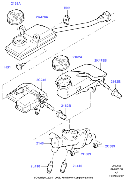 FORD 1456989 - Головний гальмівний циліндр autozip.com.ua