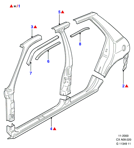 FORD 6185138 - Підніжка, накладка порога autozip.com.ua