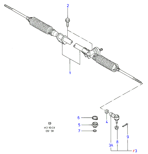 FORD 6 128 814 - Наконечник рульової тяги, кульовий шарнір autozip.com.ua